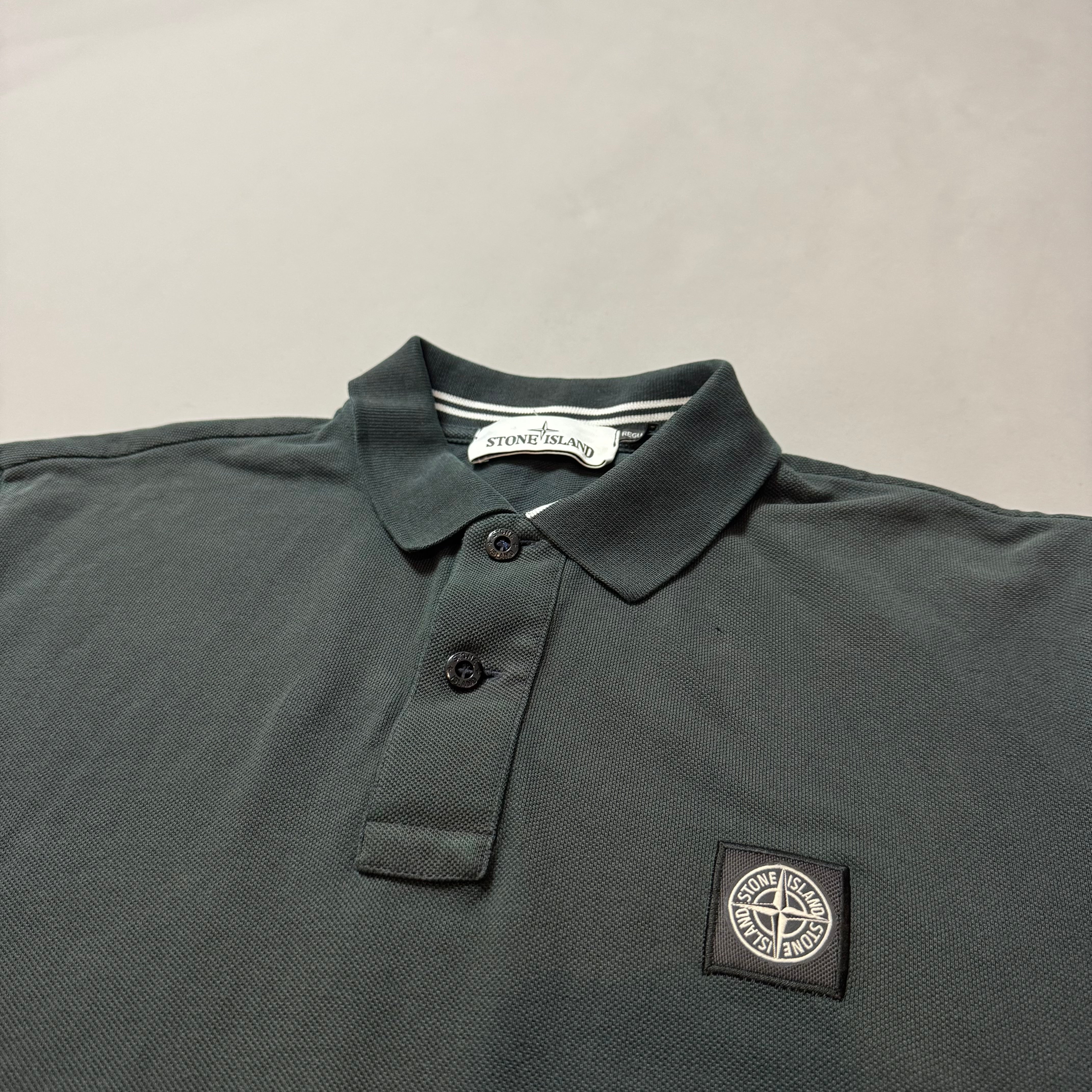 Stone Island Black Polo Shirt - Medium