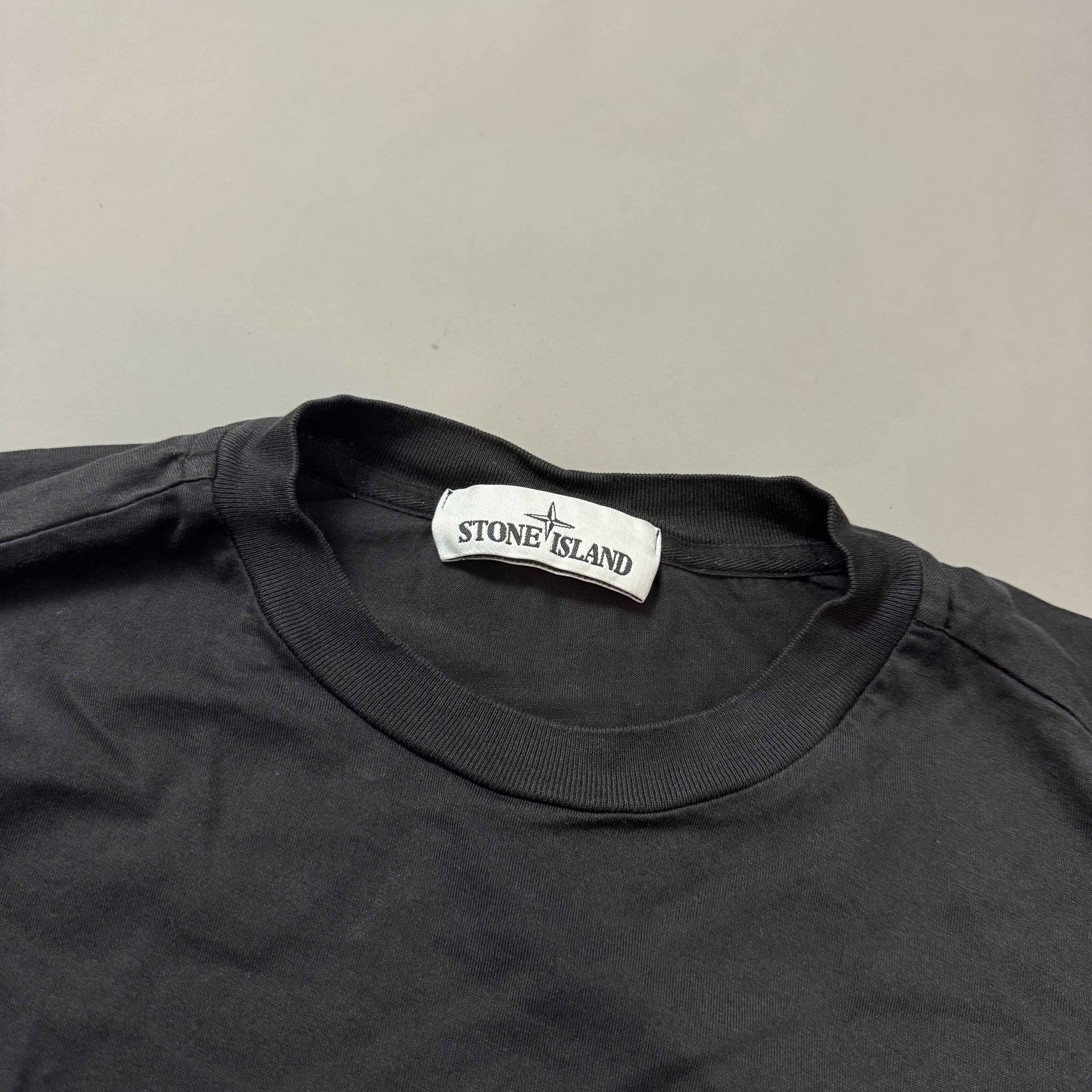 Stone Island Black Plain T-shirt - Small