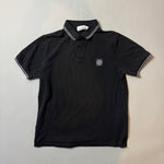 Load image into Gallery viewer, Stone Island Black Polo Shirt - Large
