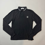 Load image into Gallery viewer, Stone Island Black Long Sleeve Polo Shirt - Large
