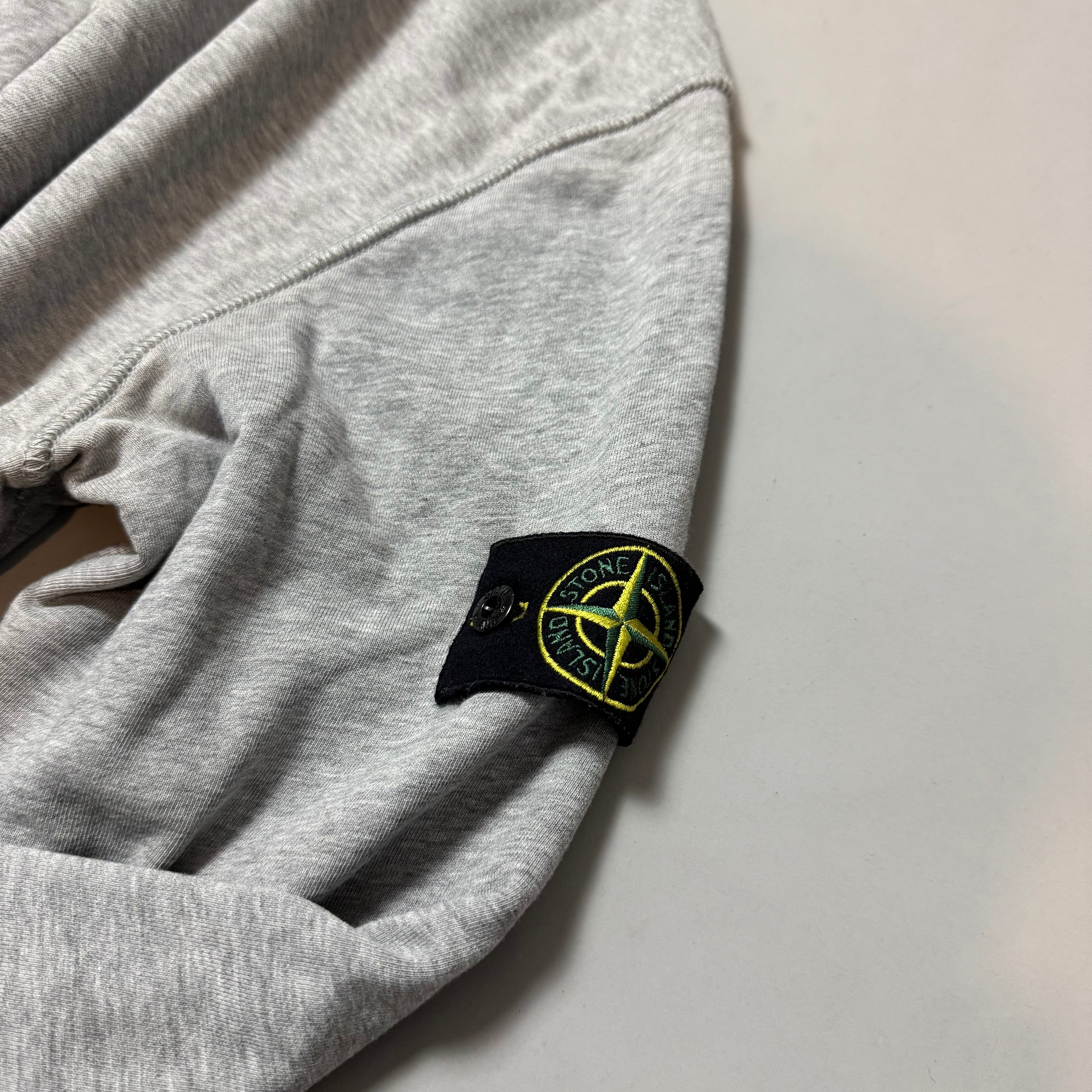 Stone Island Grey Zip Up Hoodie - XL
