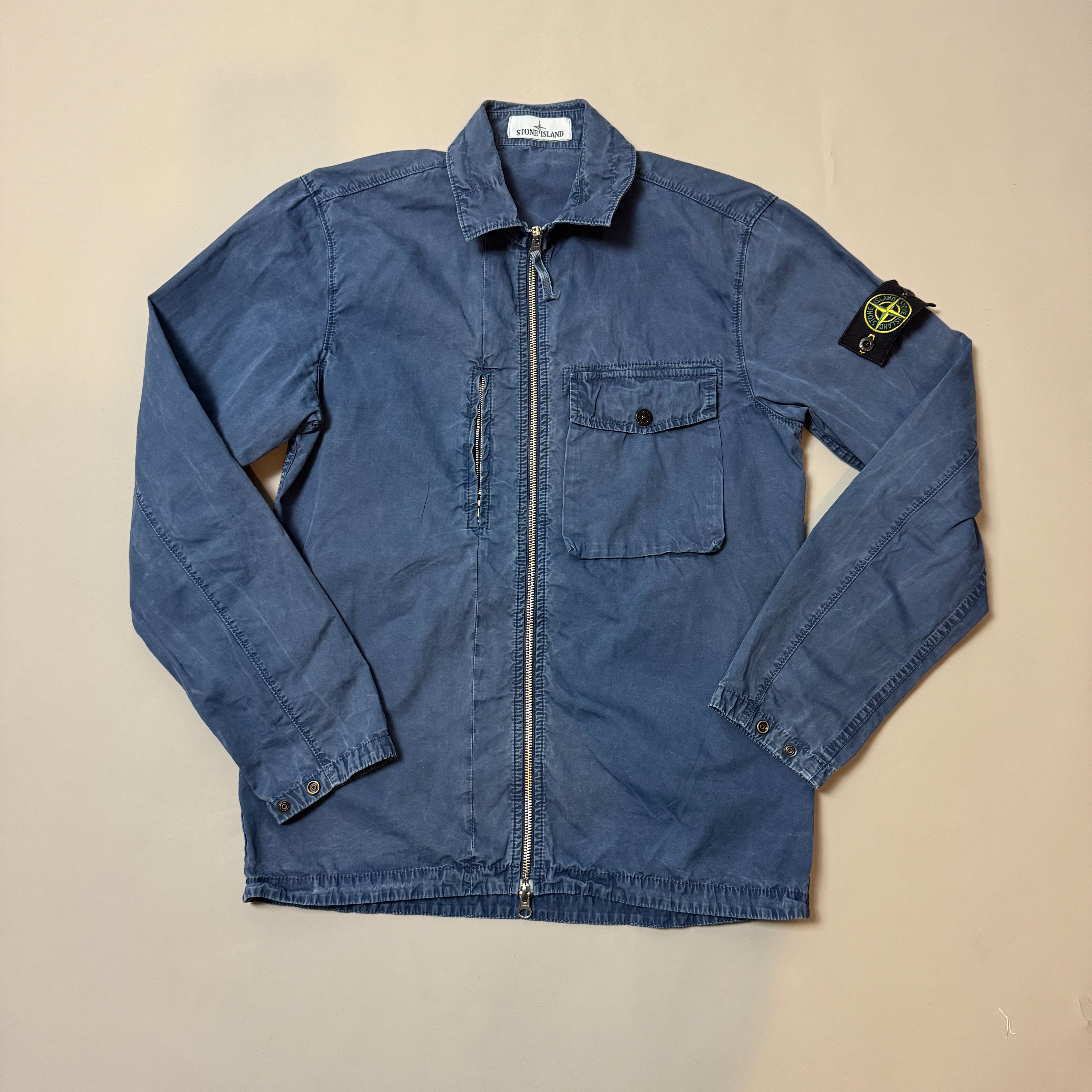 Stone Island Navy Overshirt - Medium