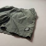 Load image into Gallery viewer, Stone Island Khaki Green Nylon Metal Shimmer Shorts - Medium
