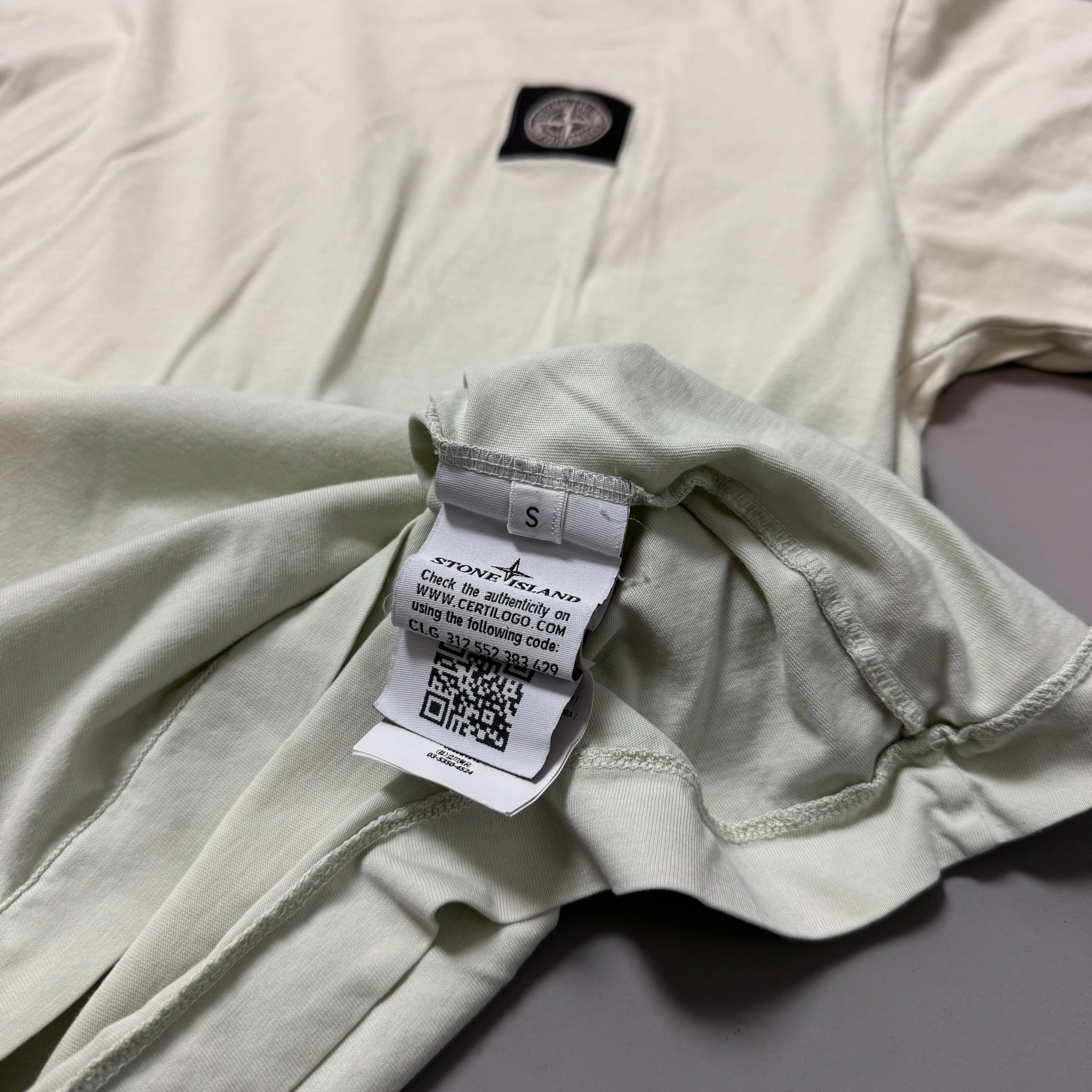 Stone Island Yellow Plain T-shirt - Small