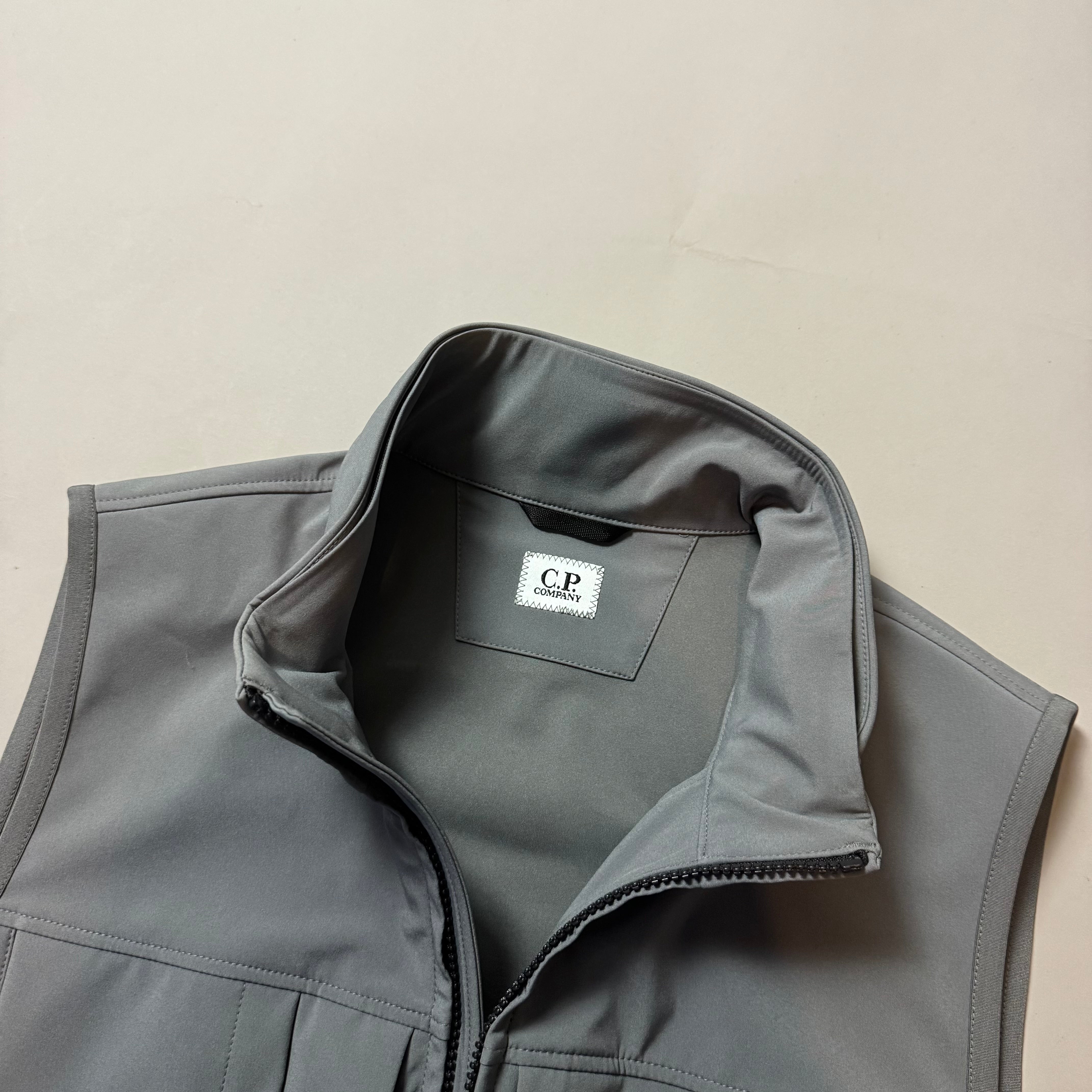 C.P Company Shell R Grey Gilet Vest - Large