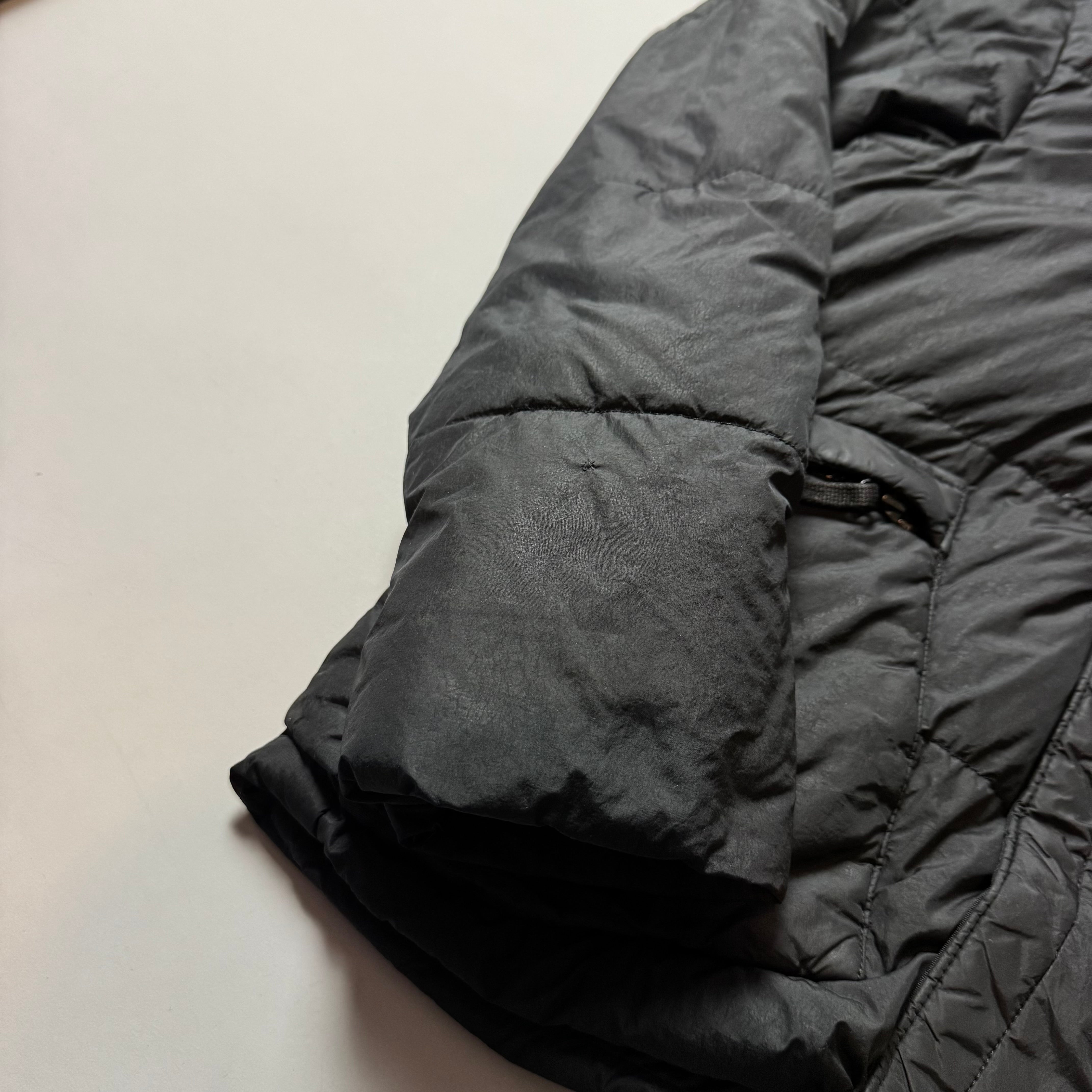 Stone Island Black Crinkle Reps NY Down Puffer Jacket - Medium