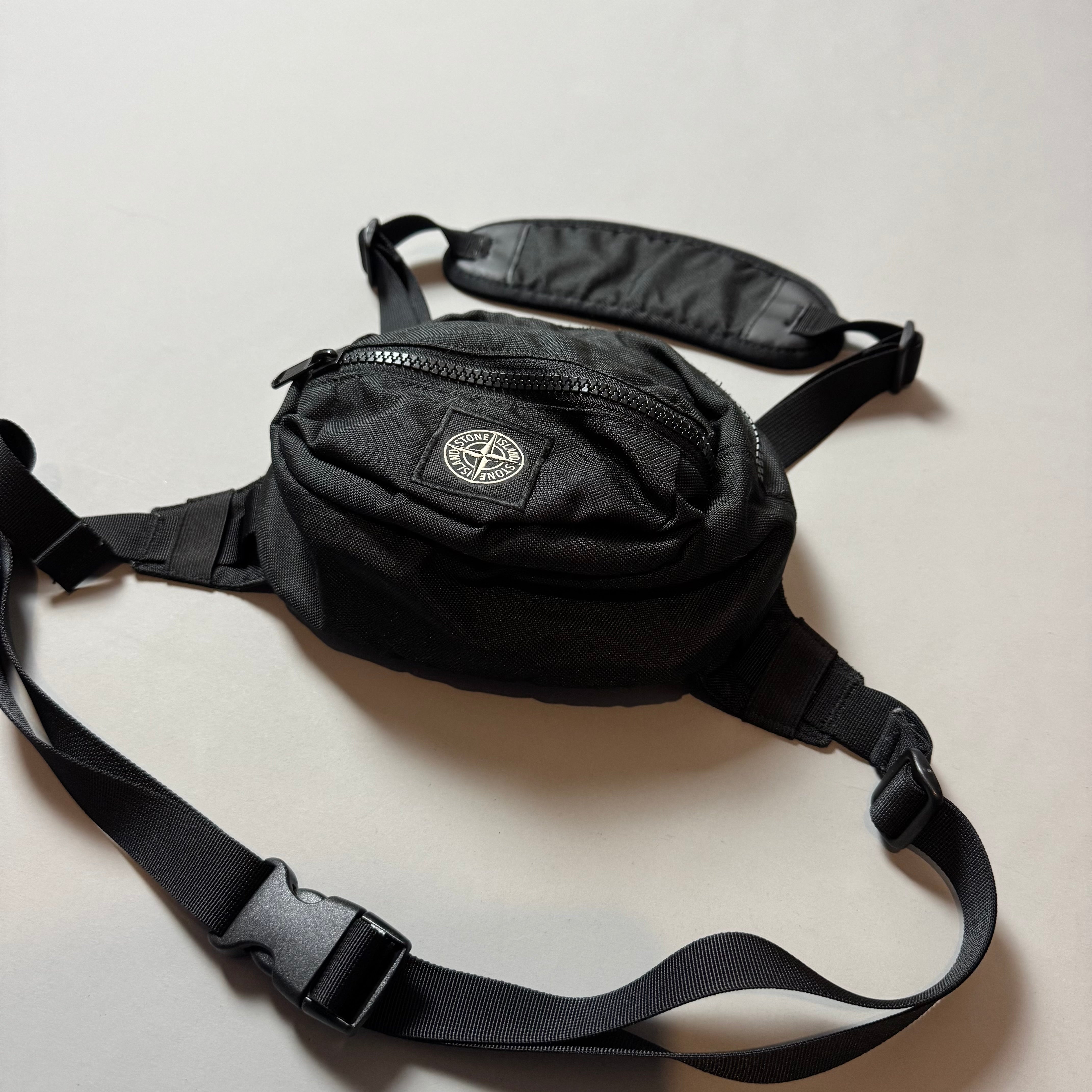 Stone Island Black Cross Body Chest Rig Bag