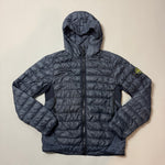 Load image into Gallery viewer, Stone Island Navy Blue Garment Dyed Micro Yarn Down Hooded Jacket - Medium
