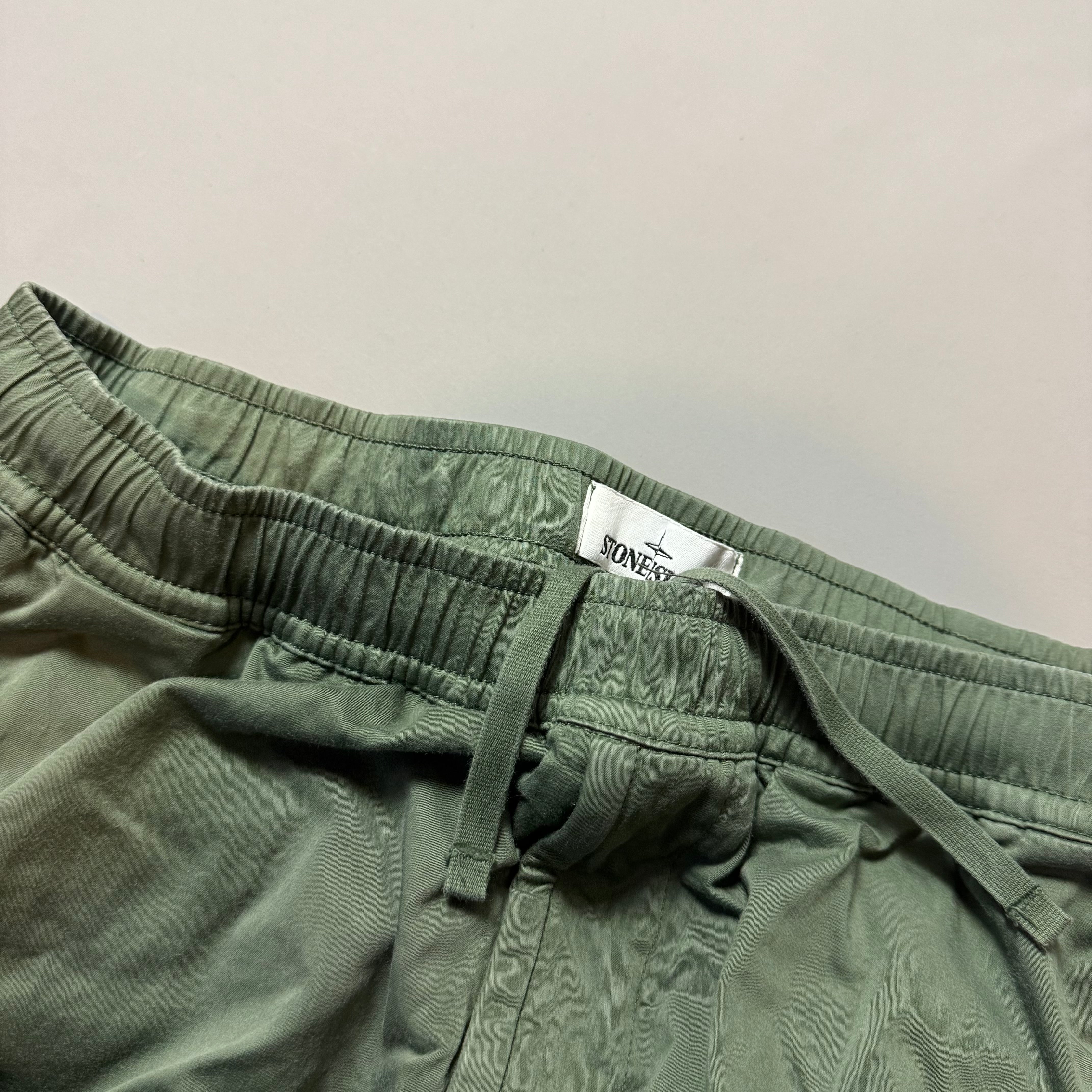 Stone Island Sage Green RE-T Cargo Trousers - W36
