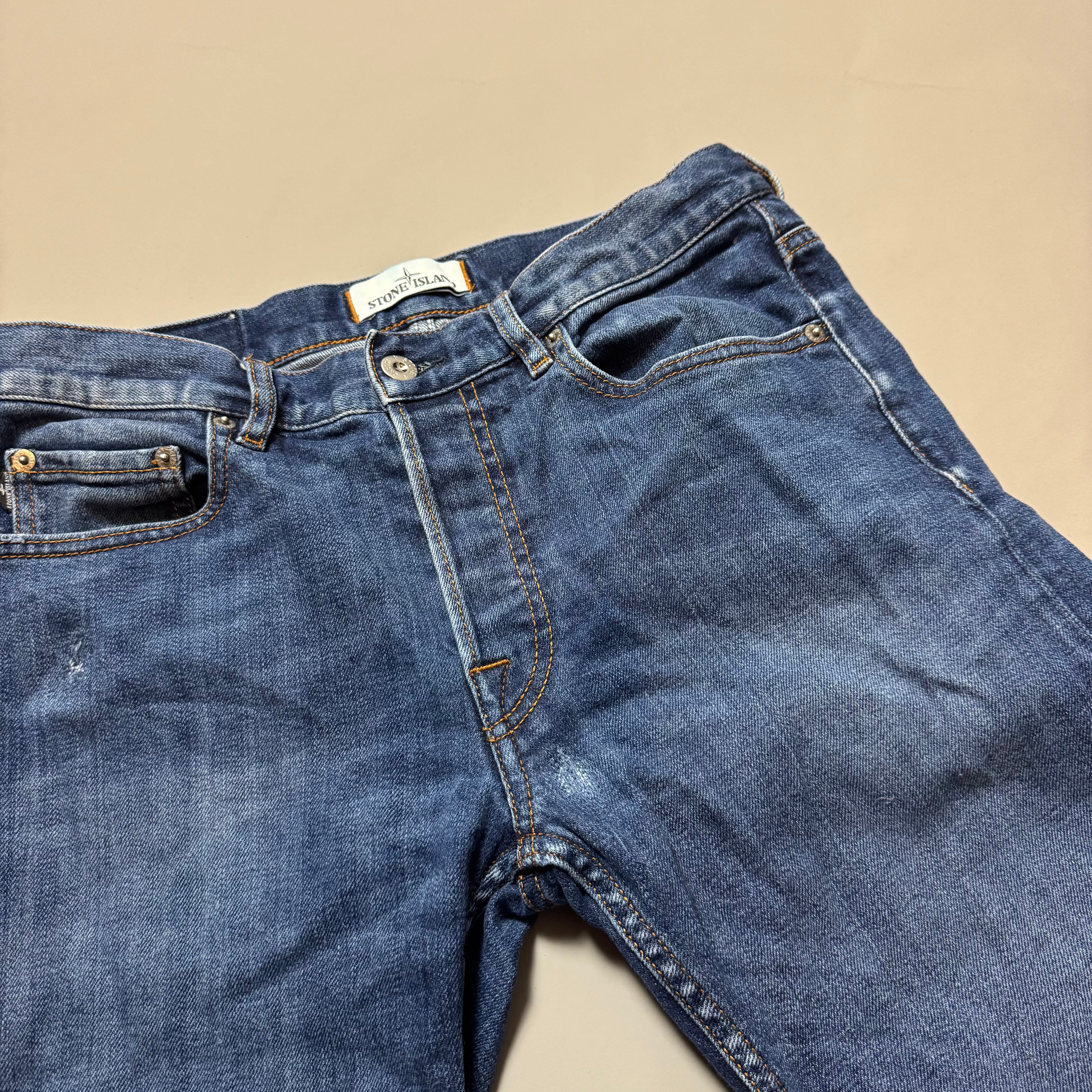 Stone Island Slim Fit Dark Wash Jeans - W30 L34