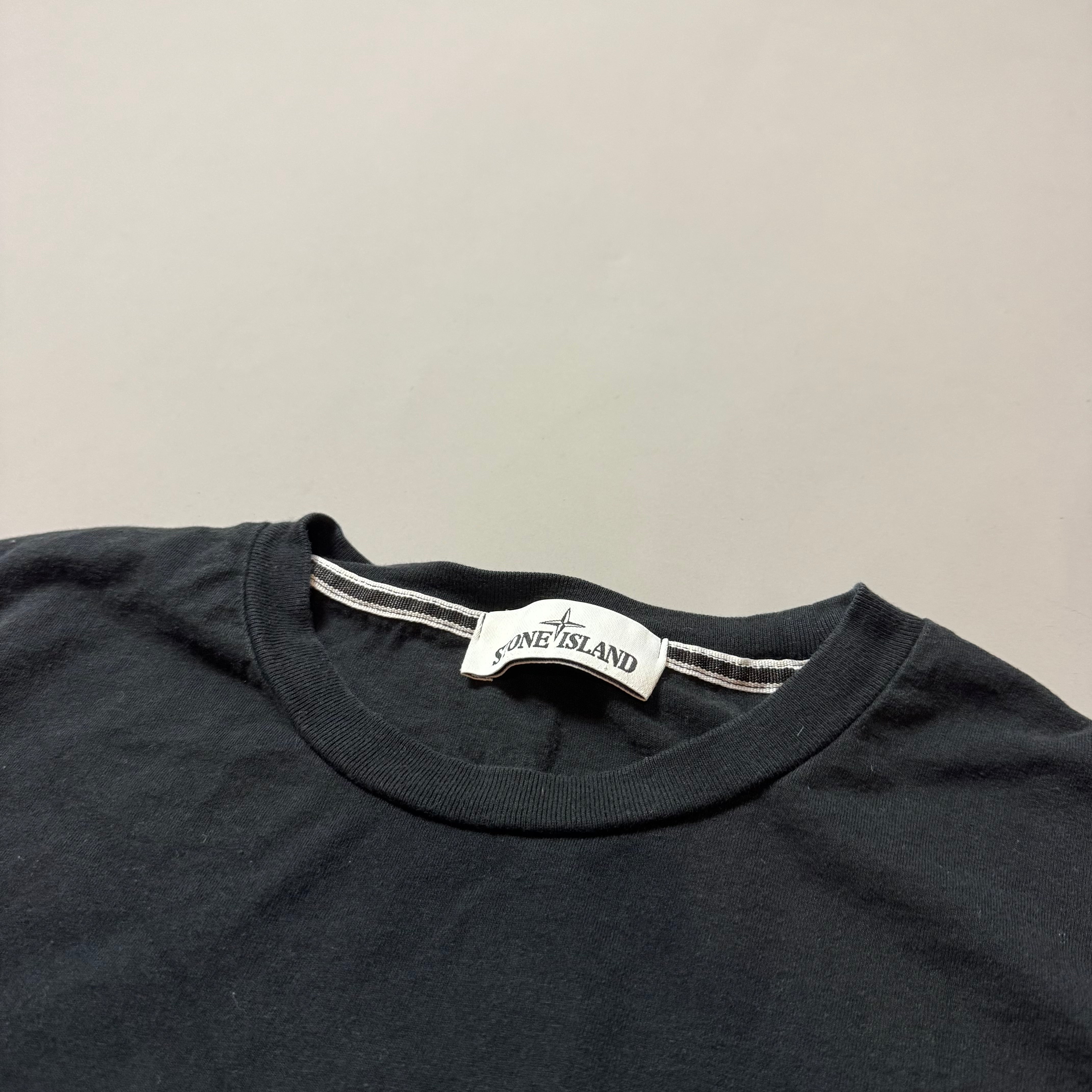 Stone Island Black Graphic T-shirt - Small