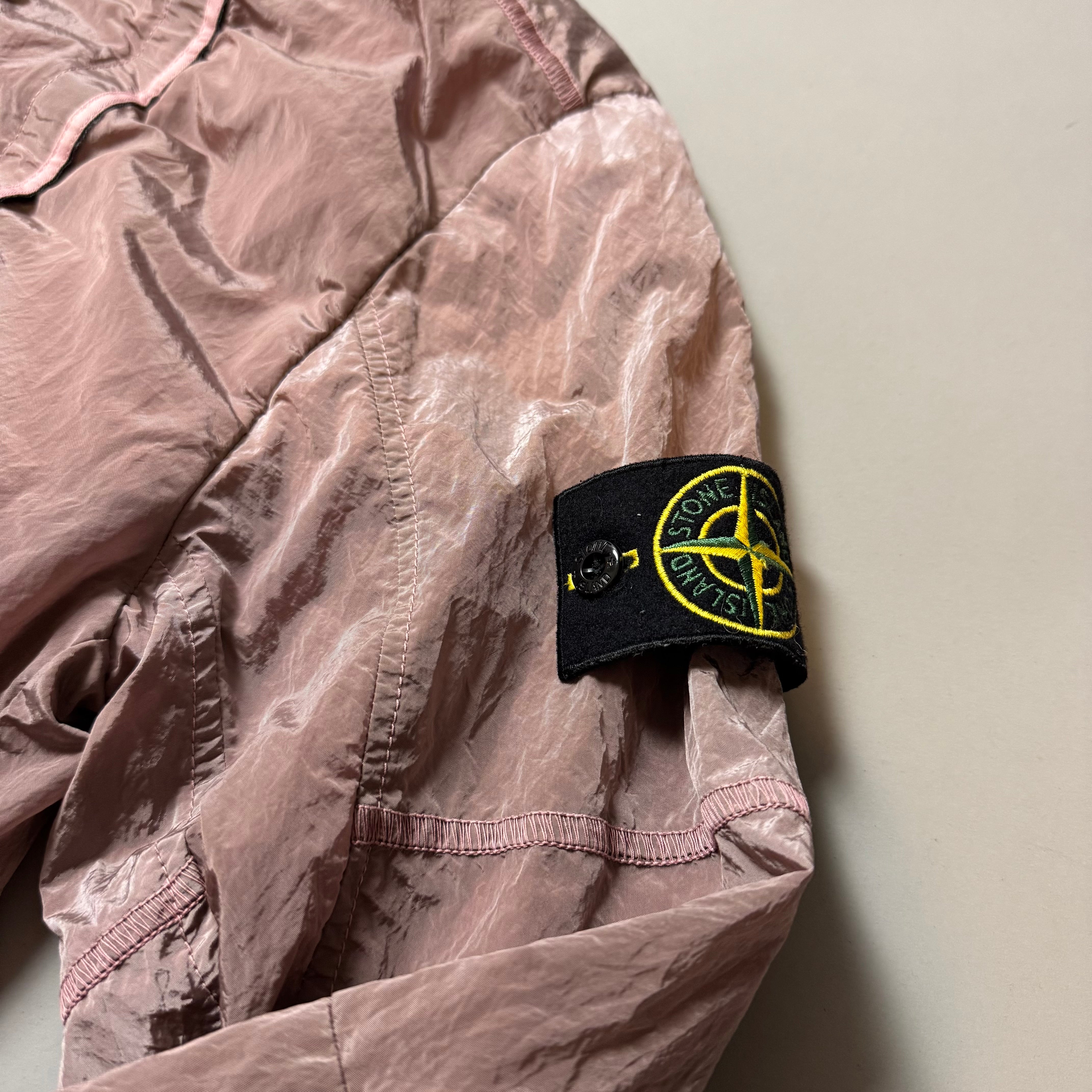 Stone Island Pink Nylon Metal Shimmer Overshirt - Small