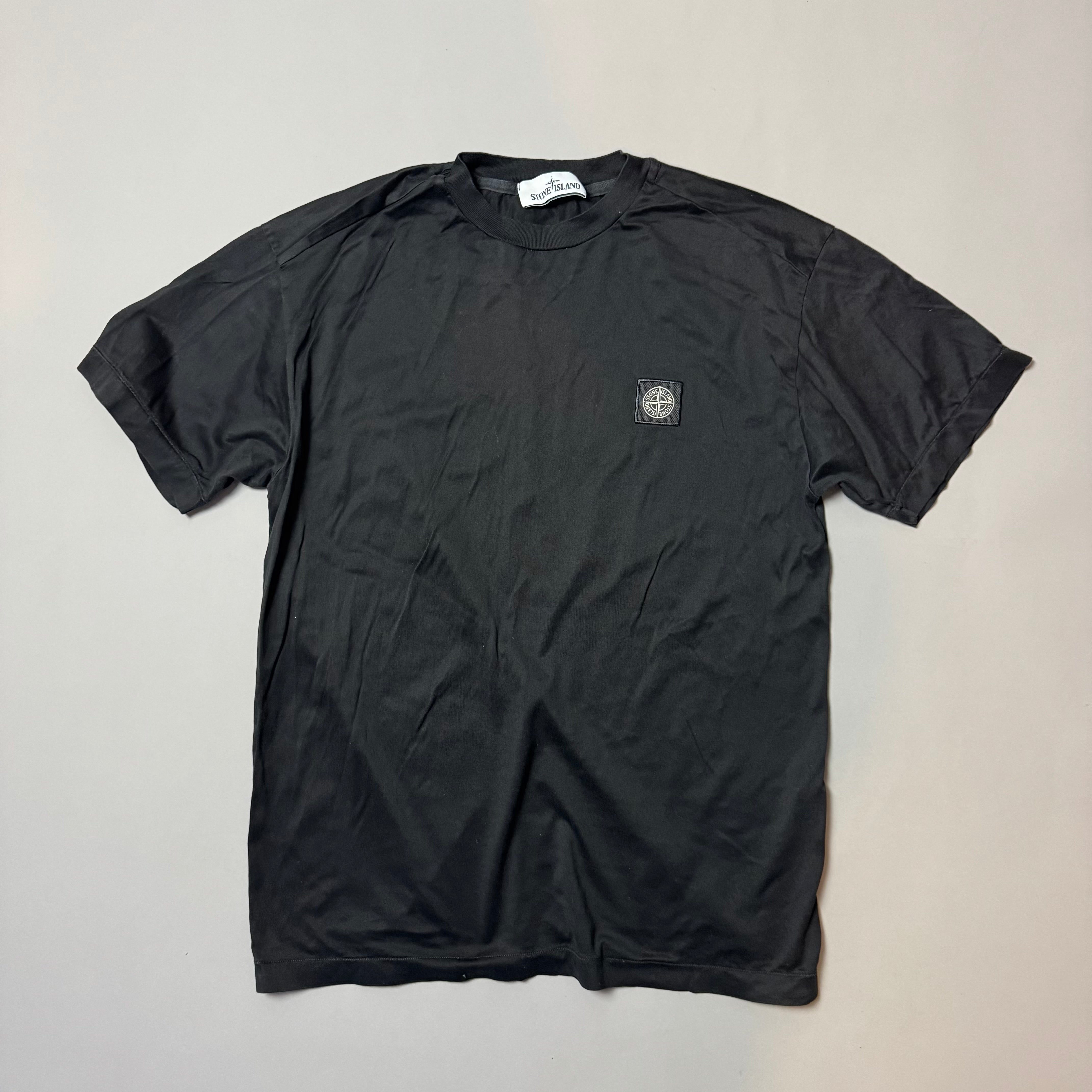 Stone Island Black Plain T-shirt - Large