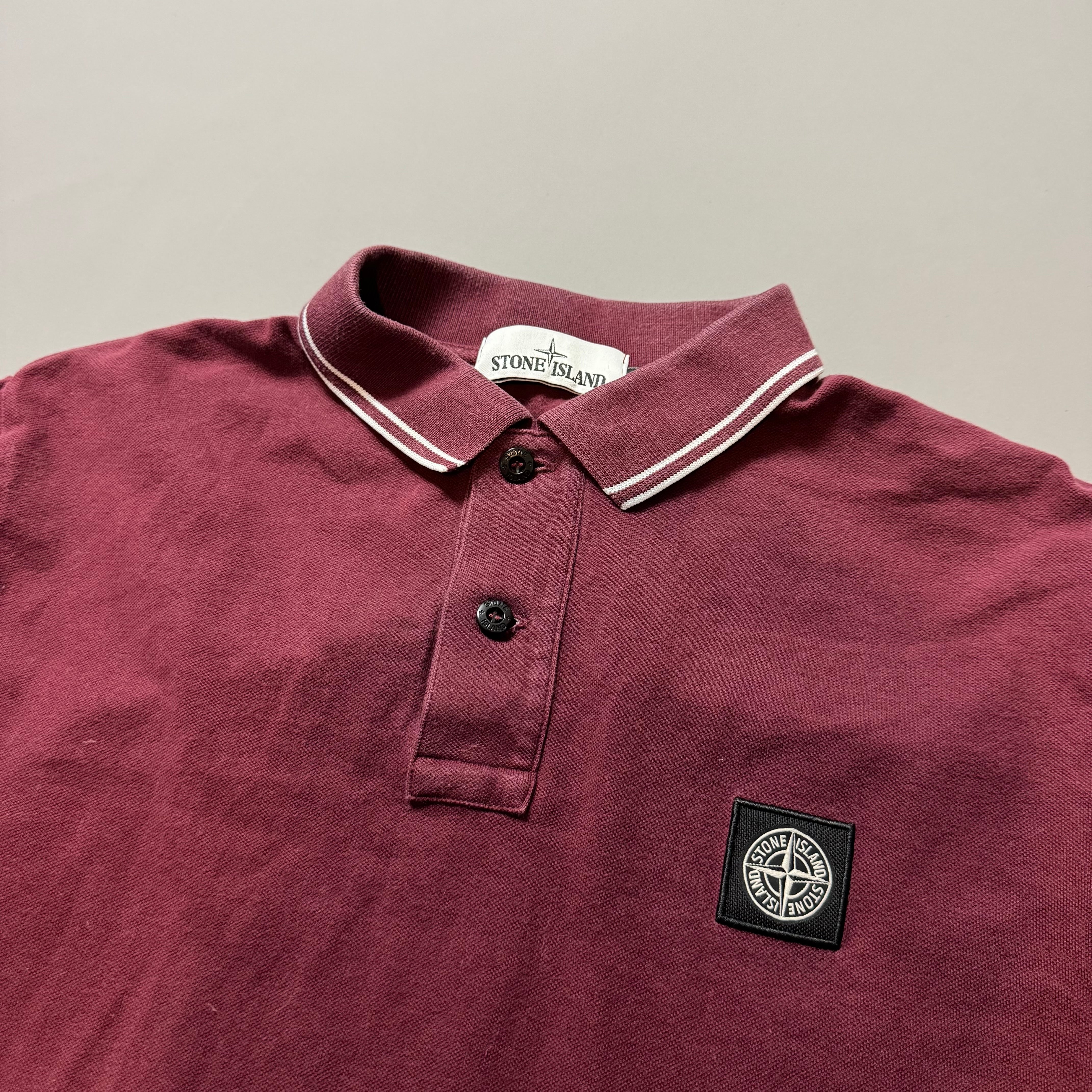 Stone Island Red Polo Shirt - Large