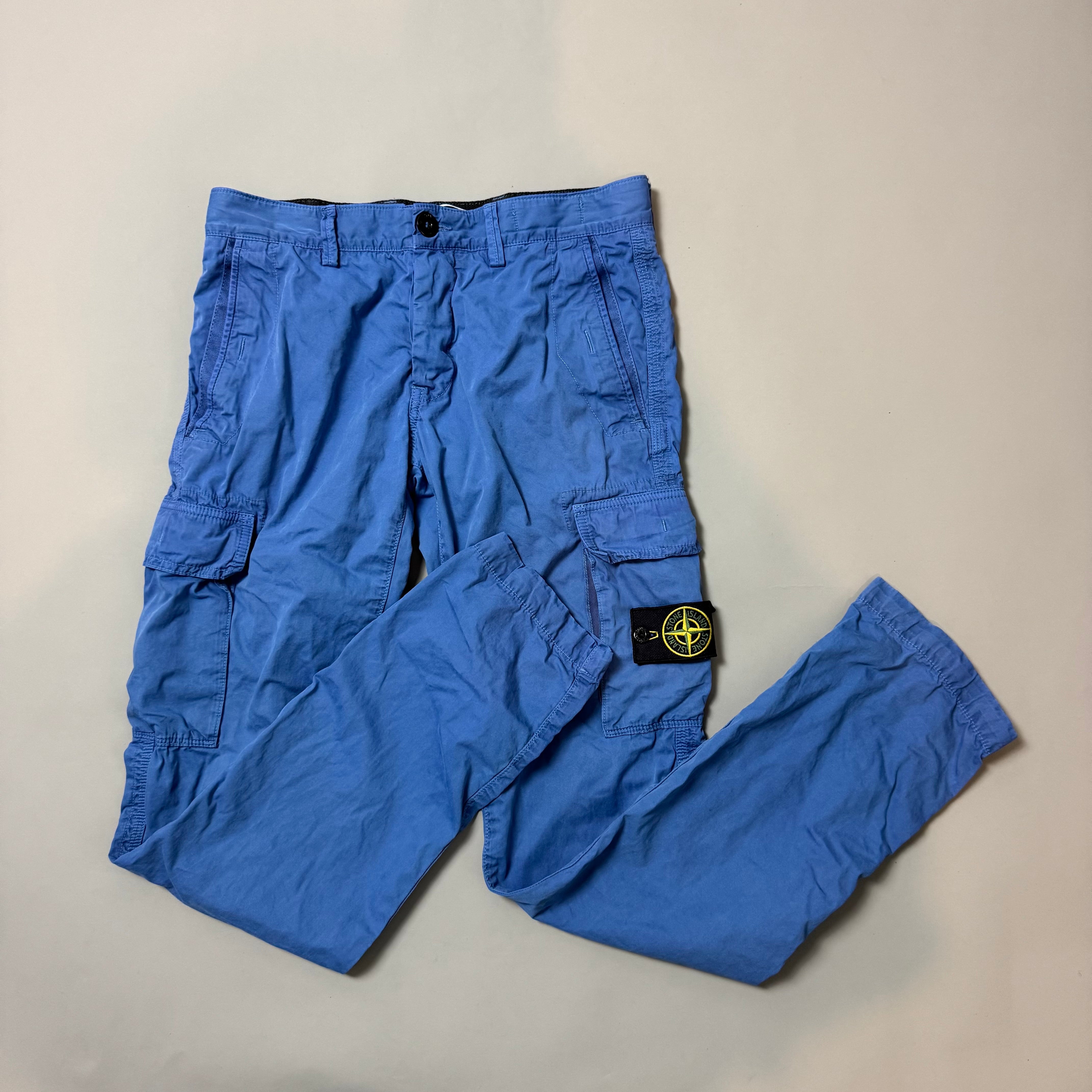 Stone Island Blue Cargo Trousers - W29