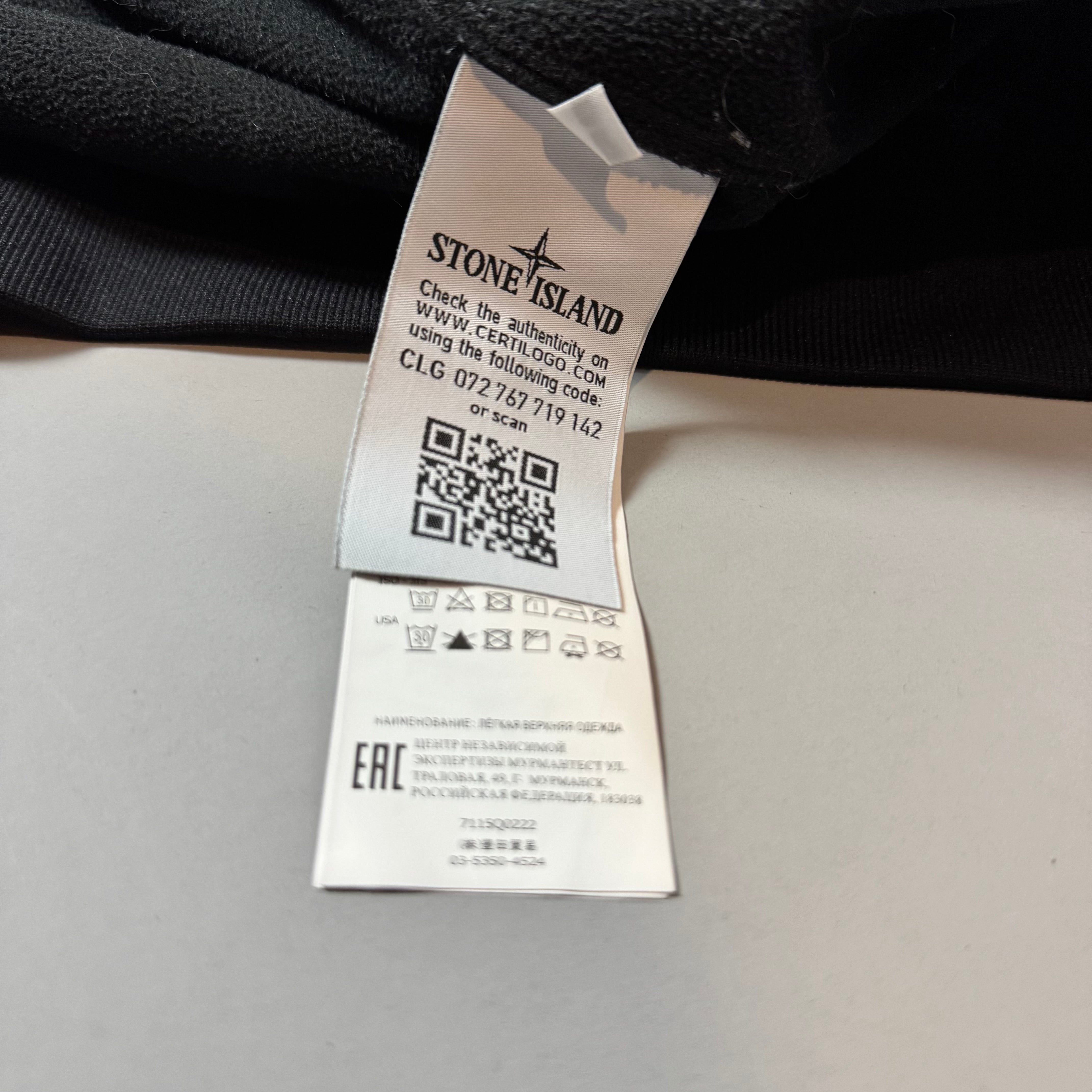 Stone Island Black Soft Shell R - Large