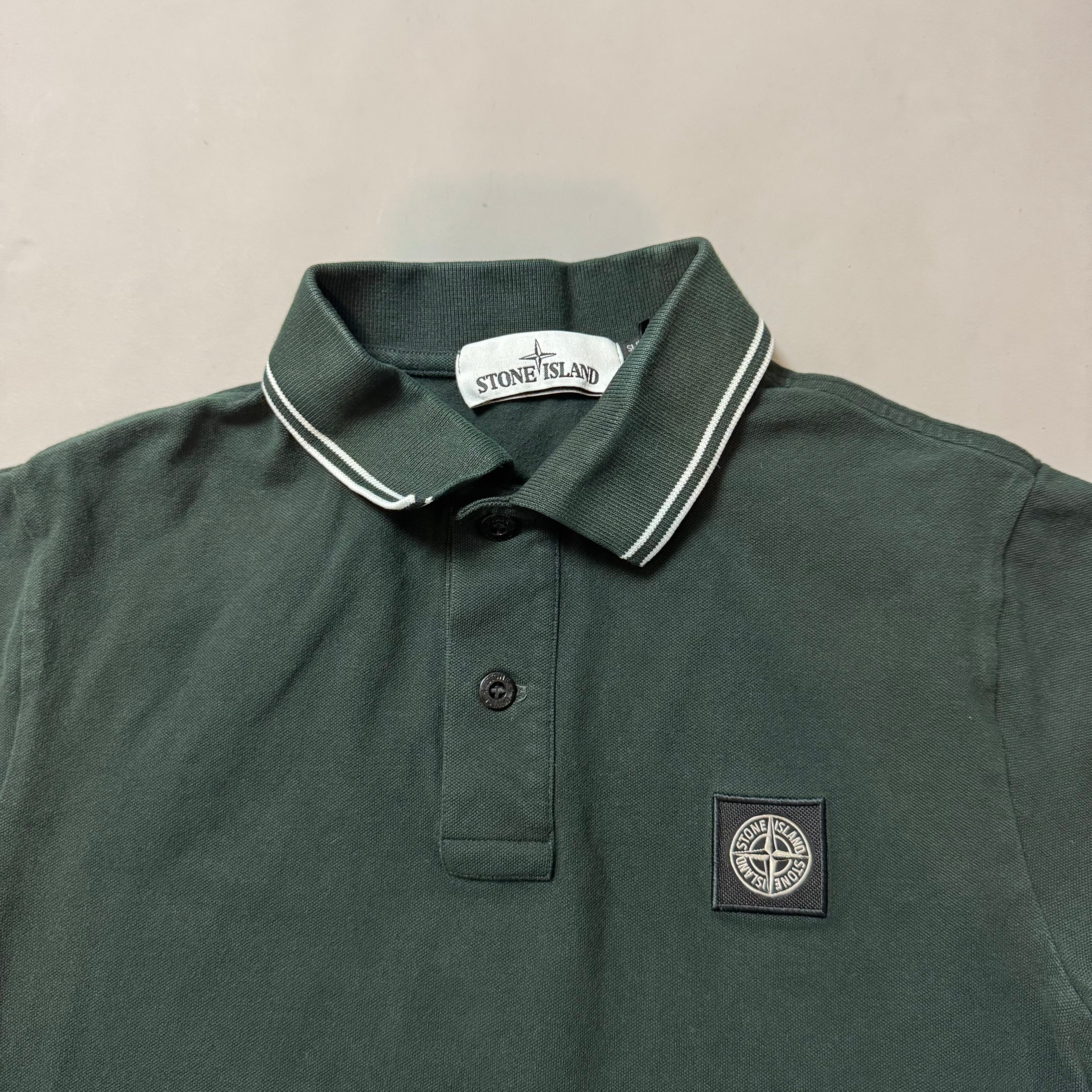 Stone Island Green Polo Shirt - Medium