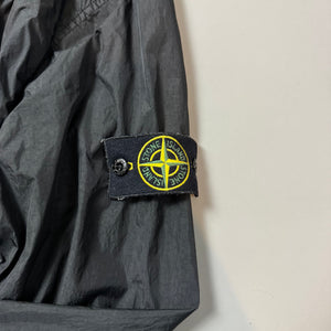 Stone Island Black Zip Pocket Nylon Overshirt - Large