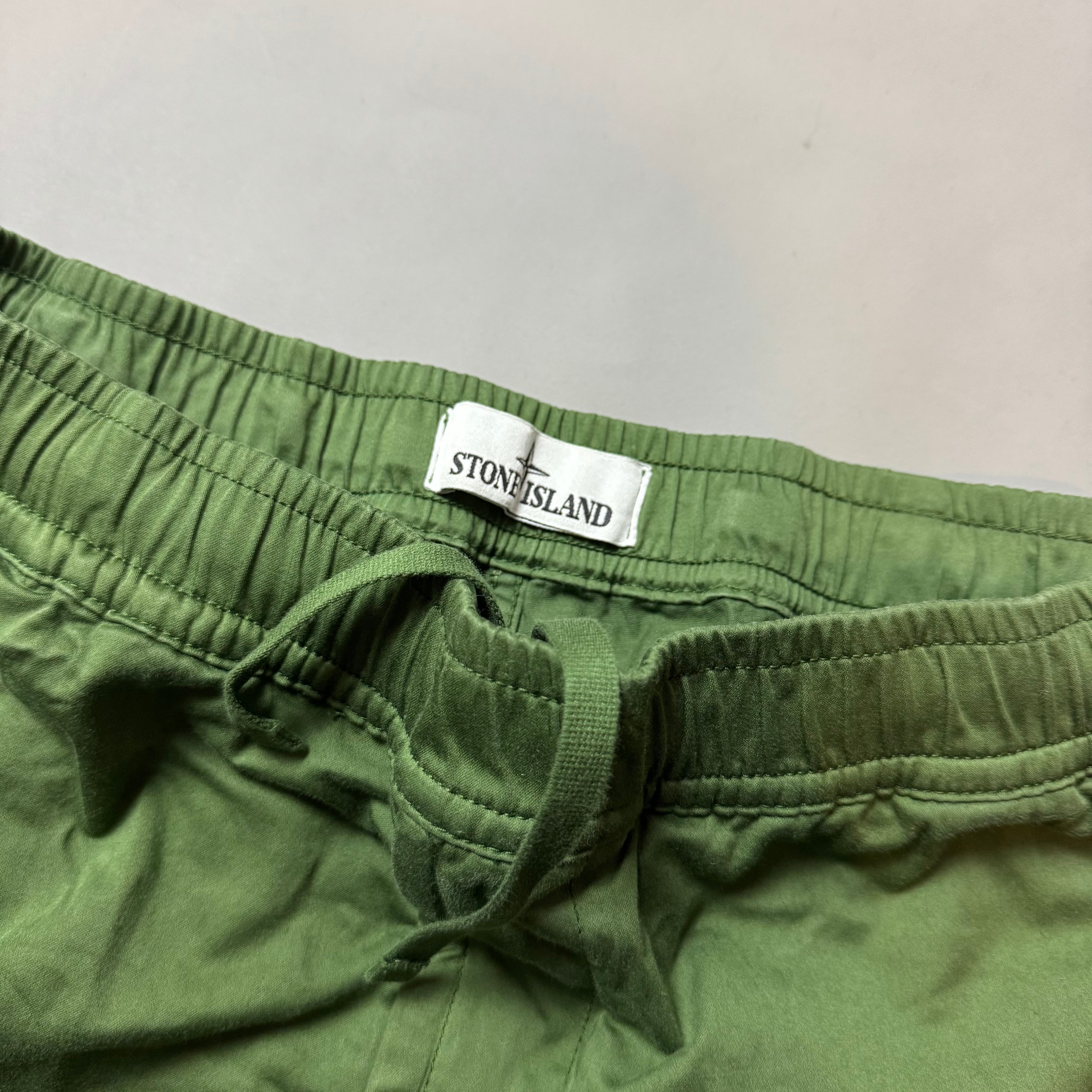 Stone Island Green RE-T Cargo Trousers - W30
