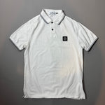 Load image into Gallery viewer, Stone Island White Polo Shirt - Large
