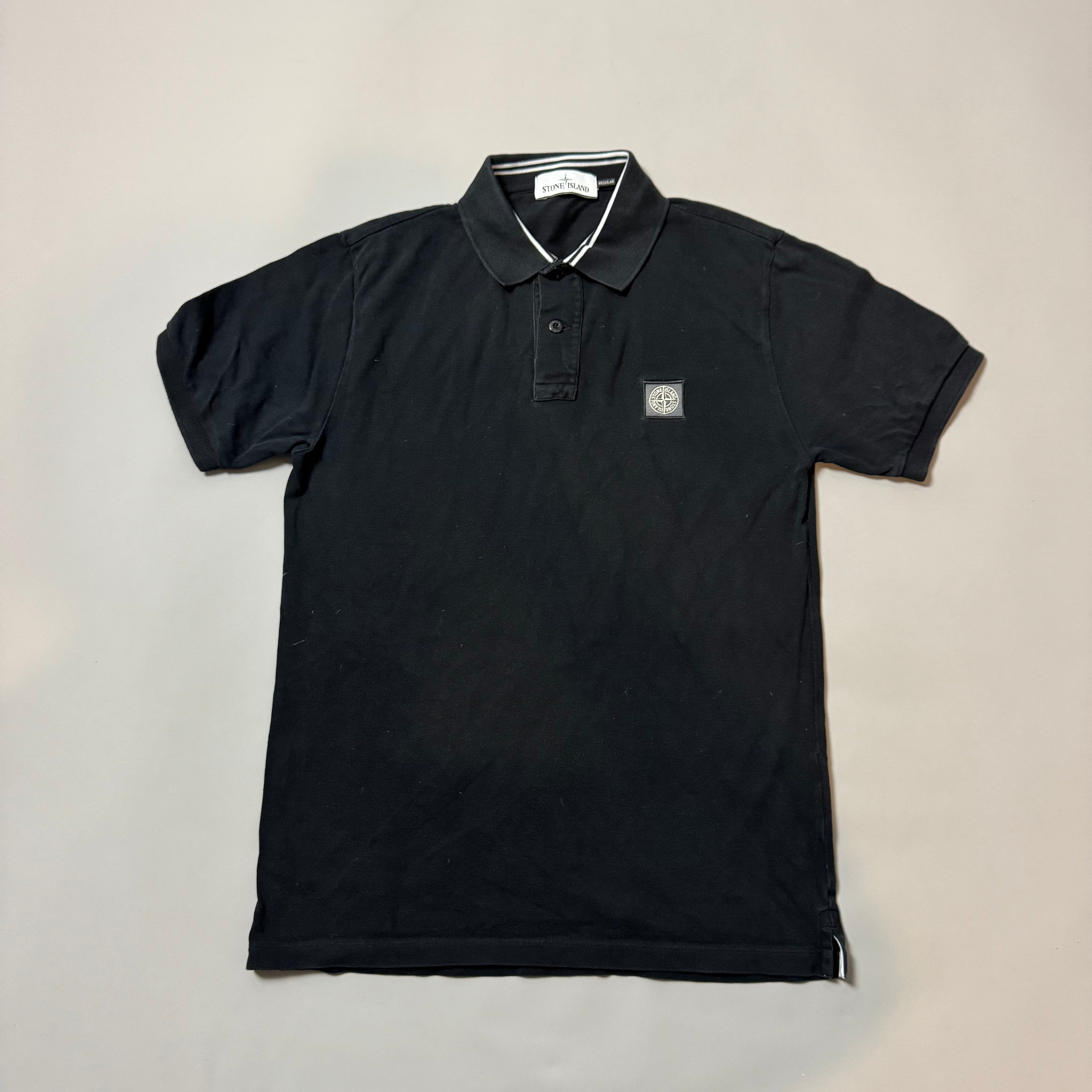 Stone Island Black Polo Shirt - Medium