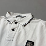 Load image into Gallery viewer, Stone Island White Polo Shirt - Large
