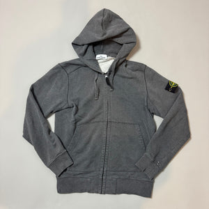 Stone Island Grey Zip Up Hoodie - Medium