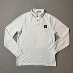 Load image into Gallery viewer, Stone Island White Long Sleeve Polo Shirt - XL
