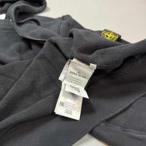Stone Island Black Zip Up Hoodie - Large