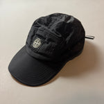 Load image into Gallery viewer, Stone Island Black Nylon Shimmer Cap - Large

