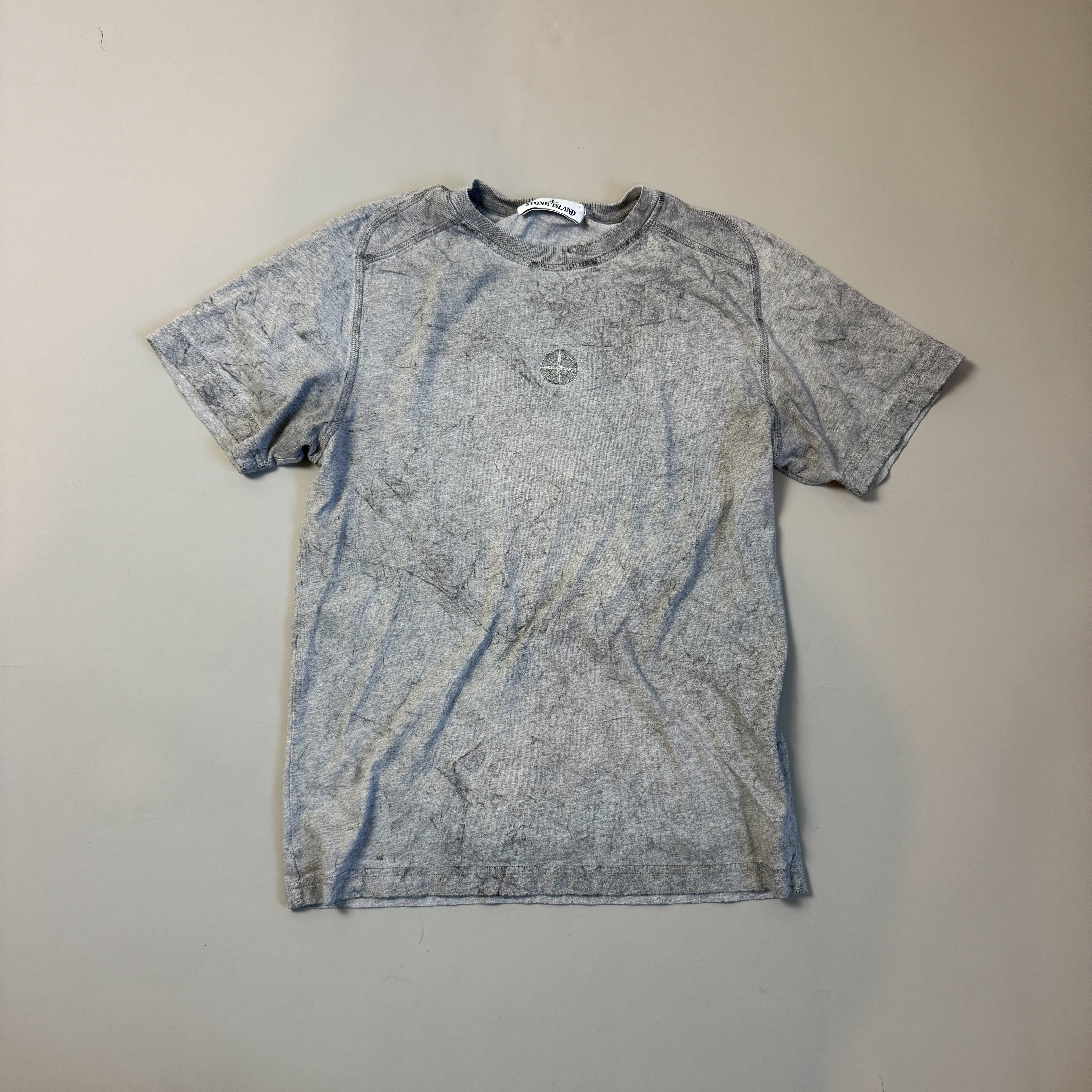 Stone Island Grey Dust Treatment T-shirt - Small