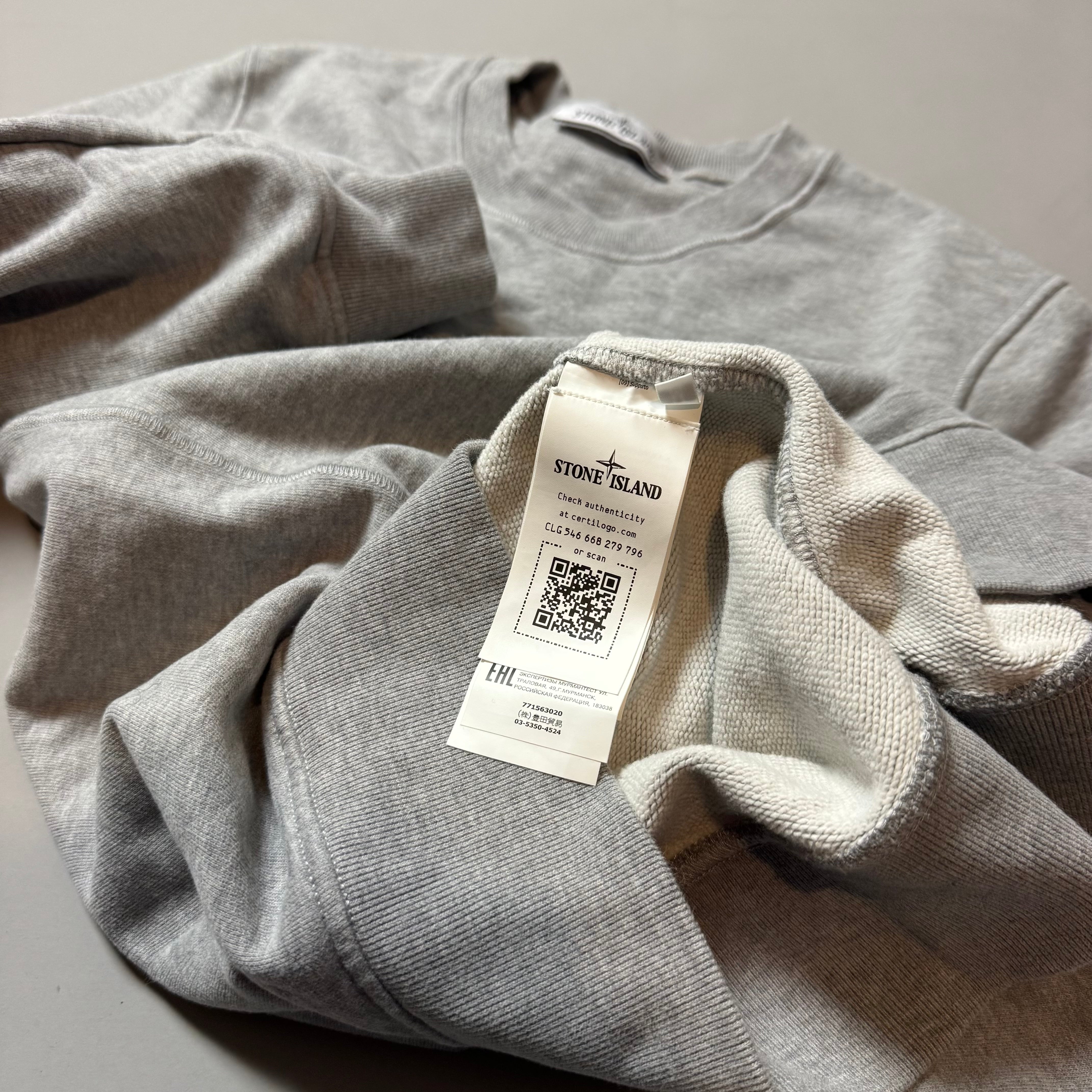 Stone Island Grey Sweatshirt - Medium