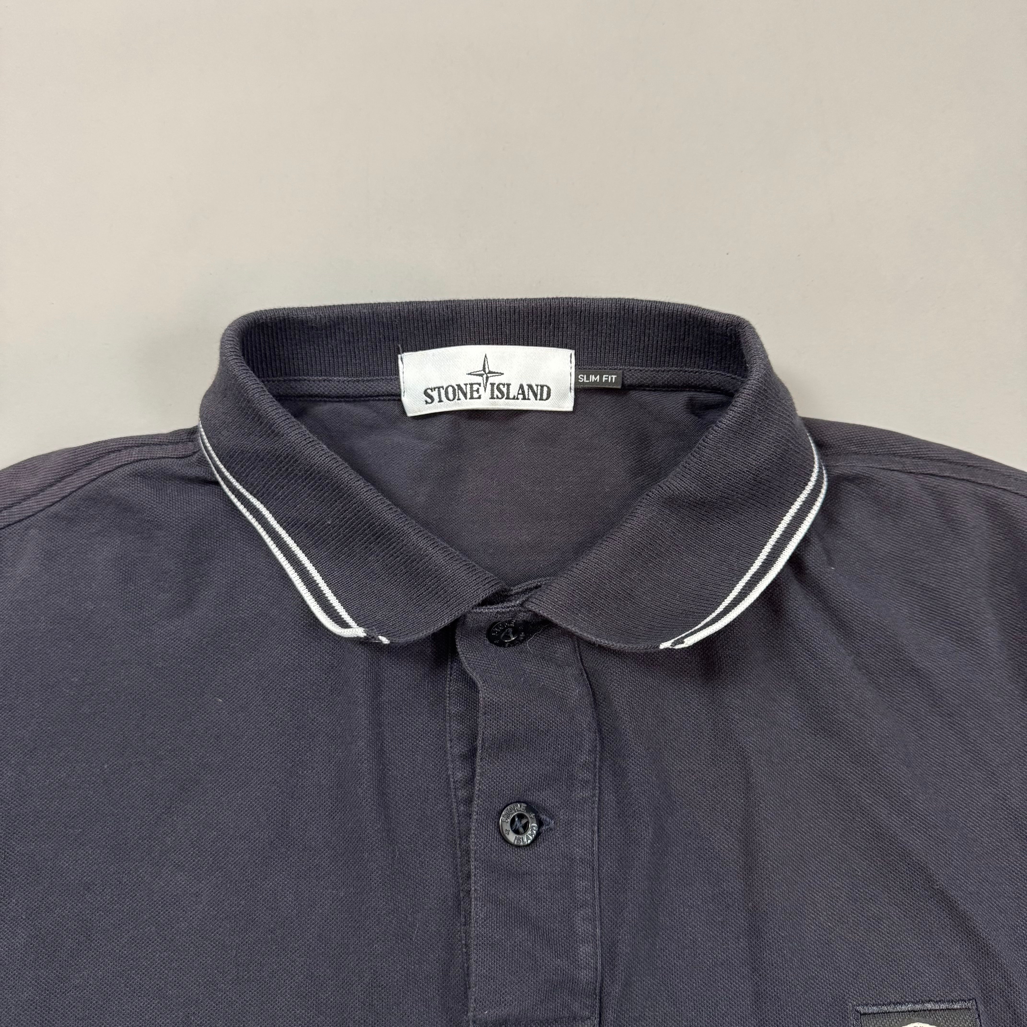 Stone Island Navy Polo Shirt - XXL