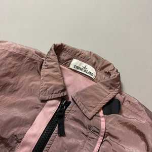 Stone Island Pink Nylon Metal Shimmer Overshirt - Small