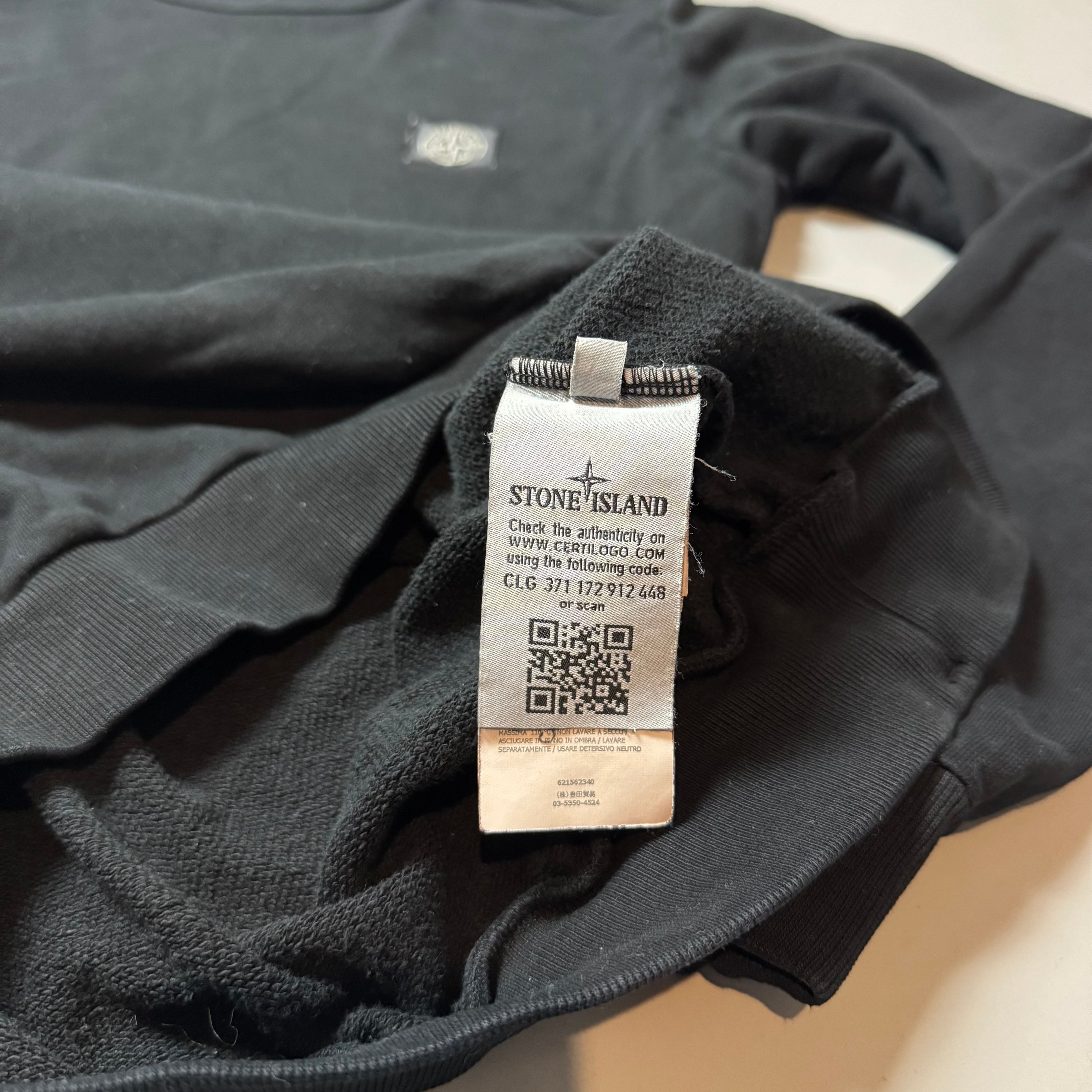 Stone Island Black Sweatshirt - Large