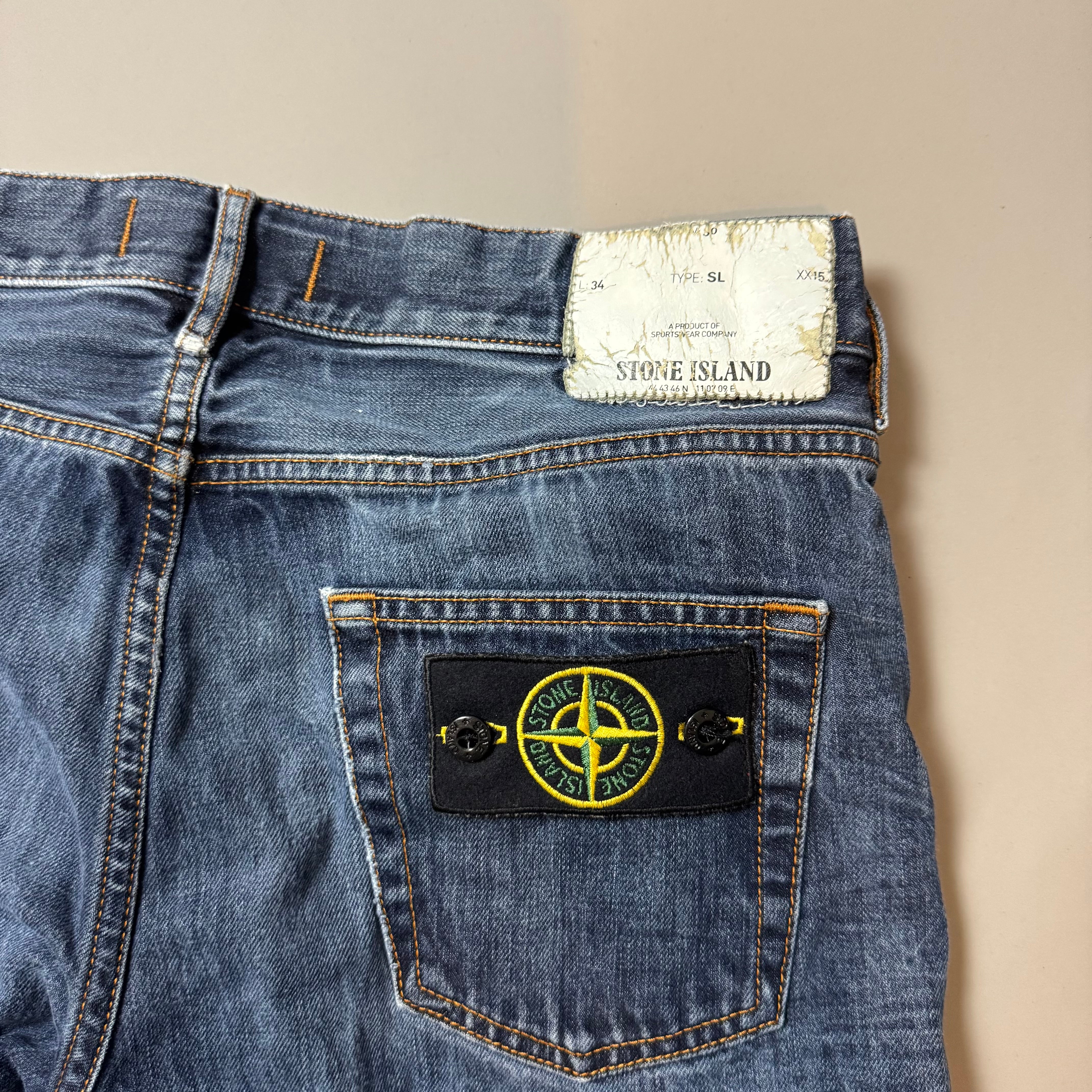 Stone Island Slim Fit Dark Wash Jeans - W30 L34