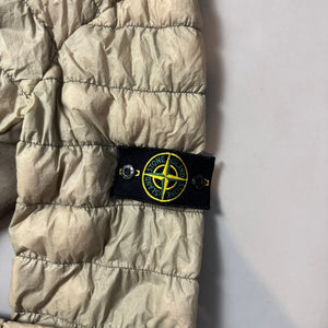Stone Island Beige Garment Dyed Micro Yarn Down Jacket - Large