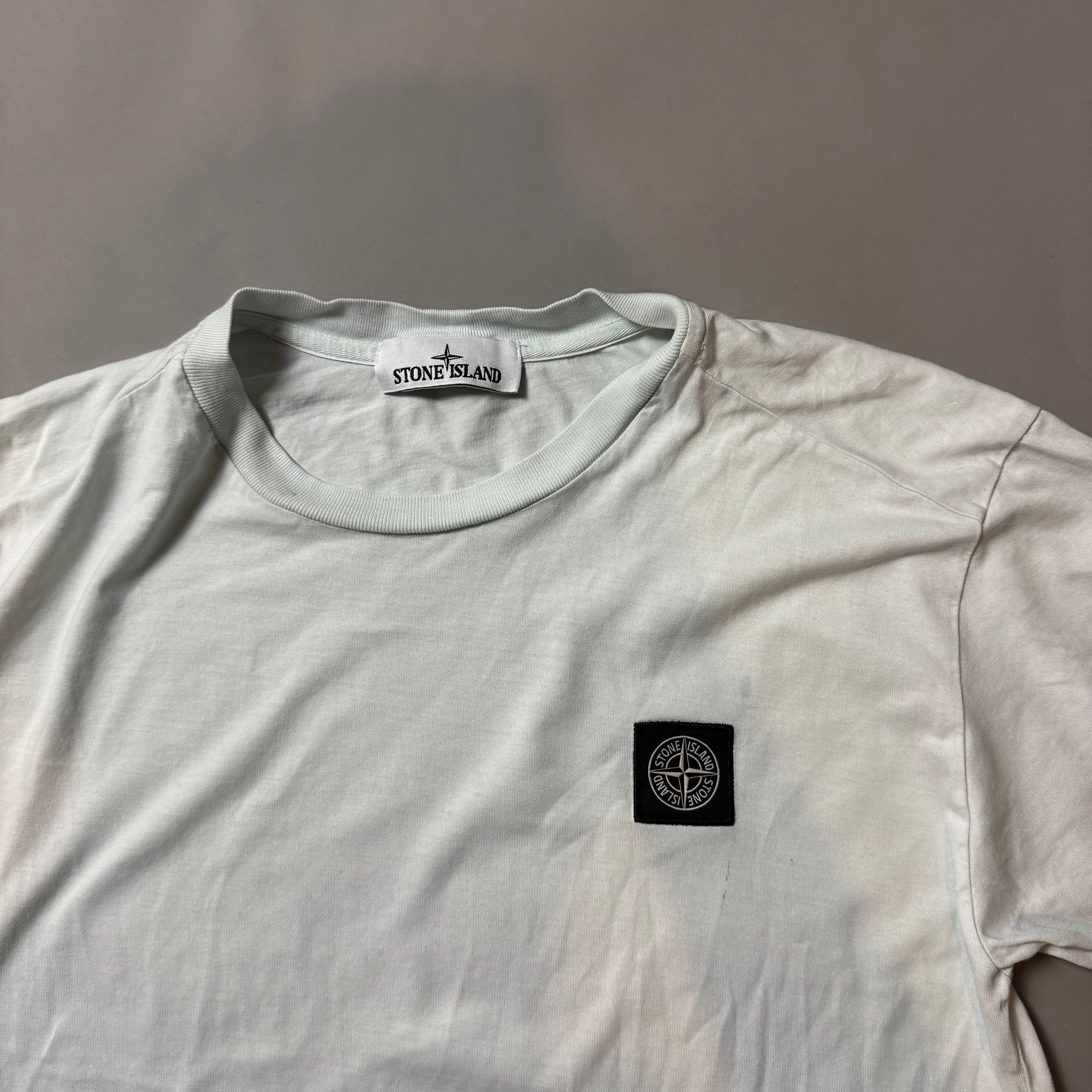 Stone Island Aqua Plain T-shirt - Small