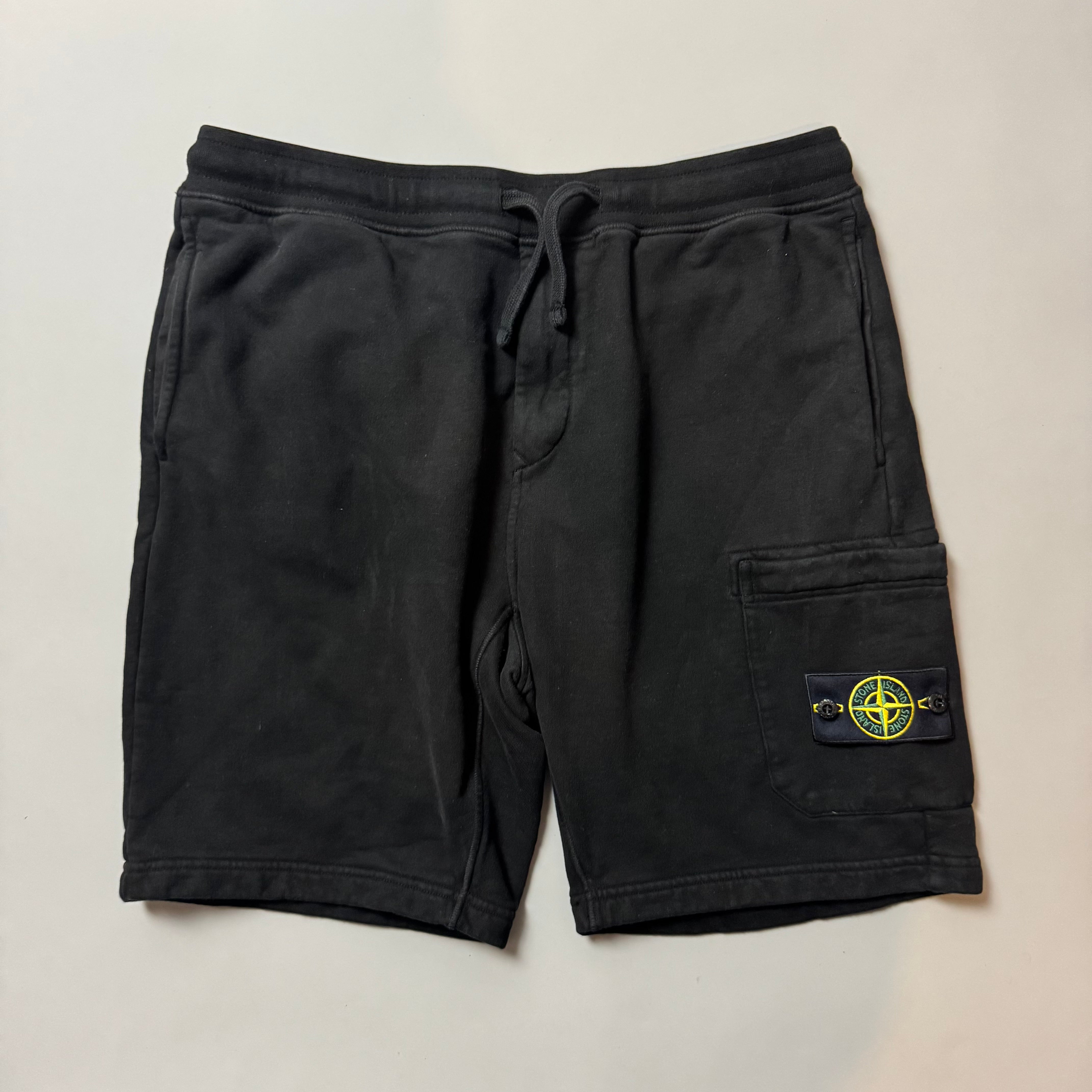 Stone Island Black Cotton Shorts - XL