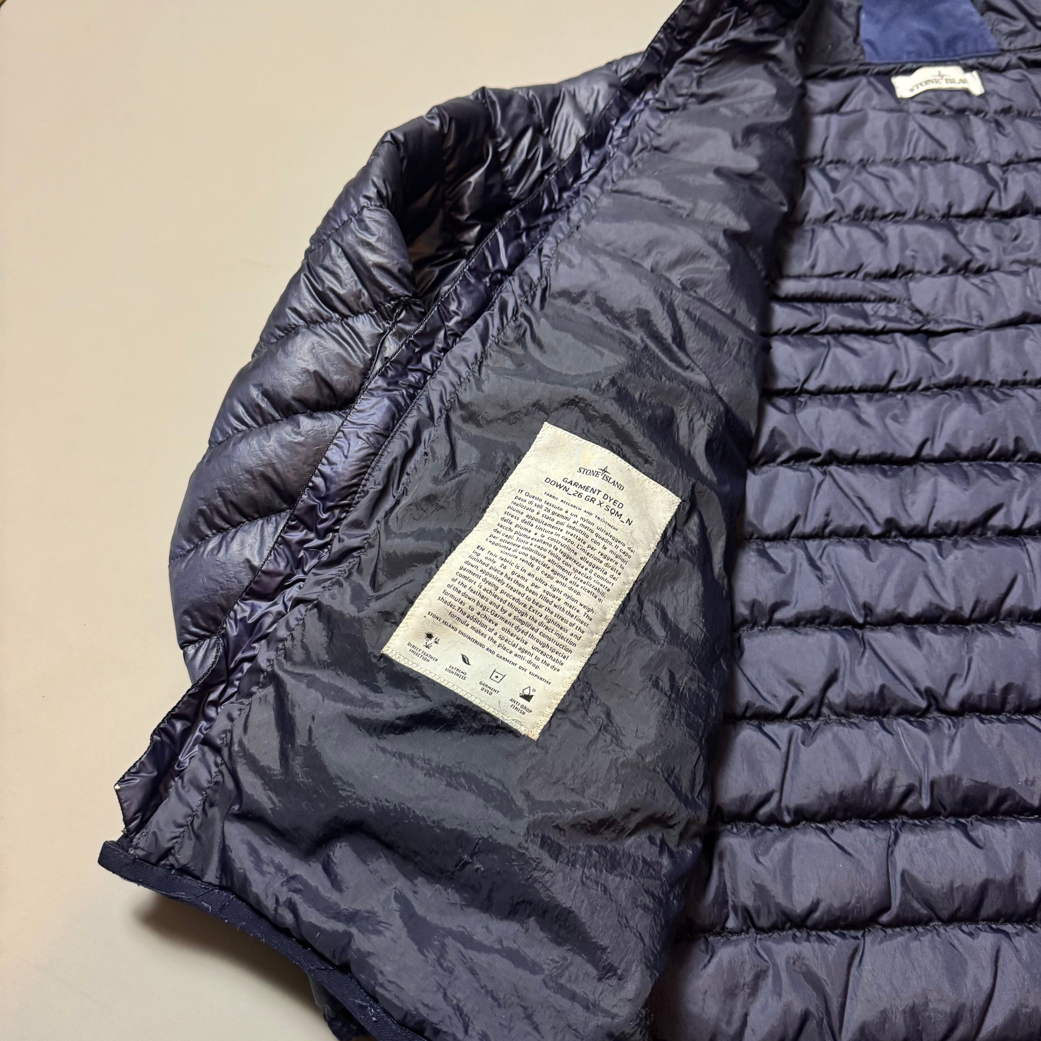 Stone Island Navy Garment Dyed Down26 GR X SQMN - XL
