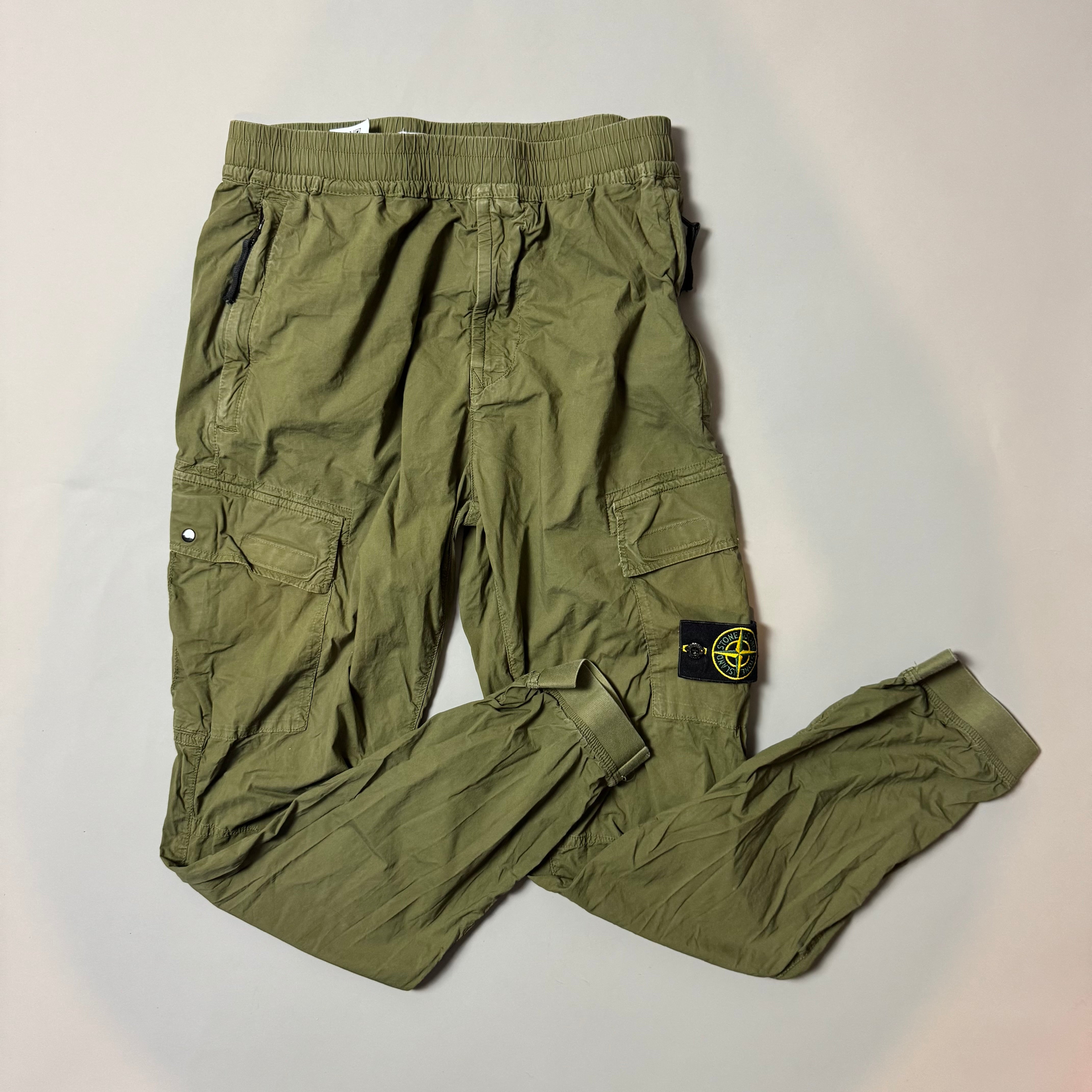 Stone Island Green Cargo Trousers - W30