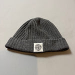 Load image into Gallery viewer, Stone Island Grey Ribbed Wool Patch Beanie
