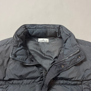 Stone Island Black Garment Dyed Crinkle Reps Long Parka Jacket - XXL