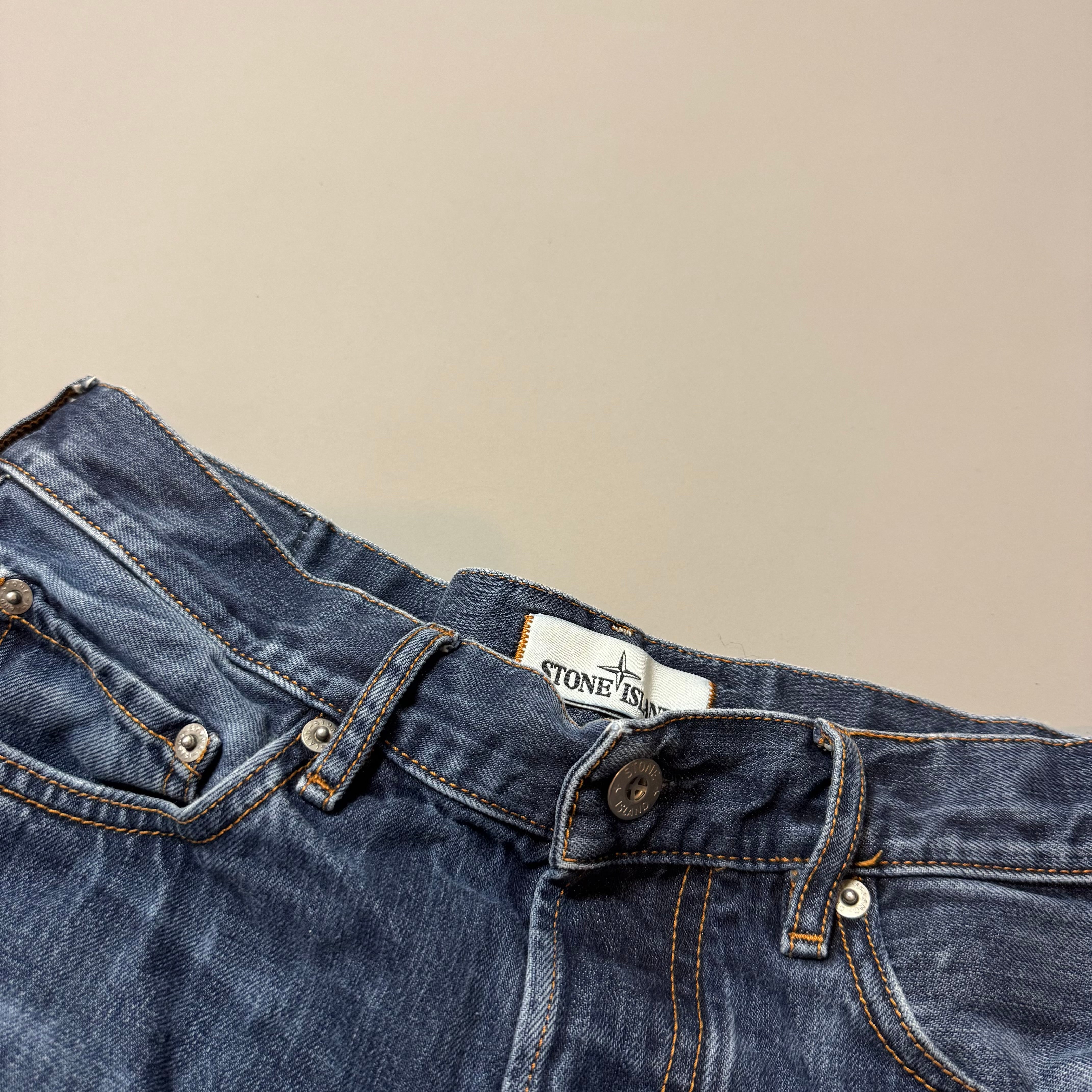 Stone Island Slim Fit Dark Wash Jeans - W30 L34