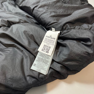 Stone Island Black Garment Dyed Crinkle Reps Long Parka Jacket - XXL