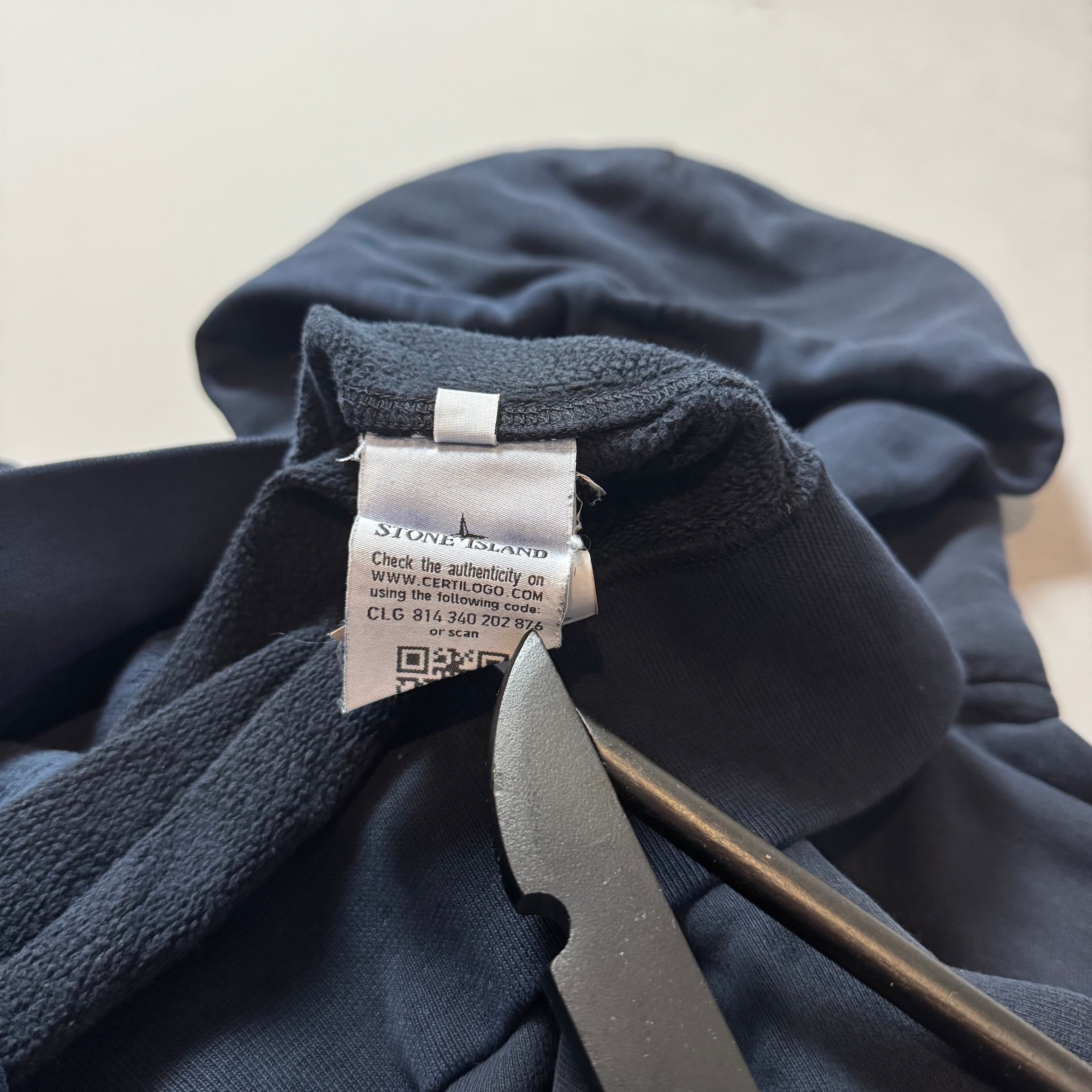 Stone Island Navy Hoodie- Medium