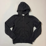 Load image into Gallery viewer, Stone Island Black Zip Up Hoodie - Small
