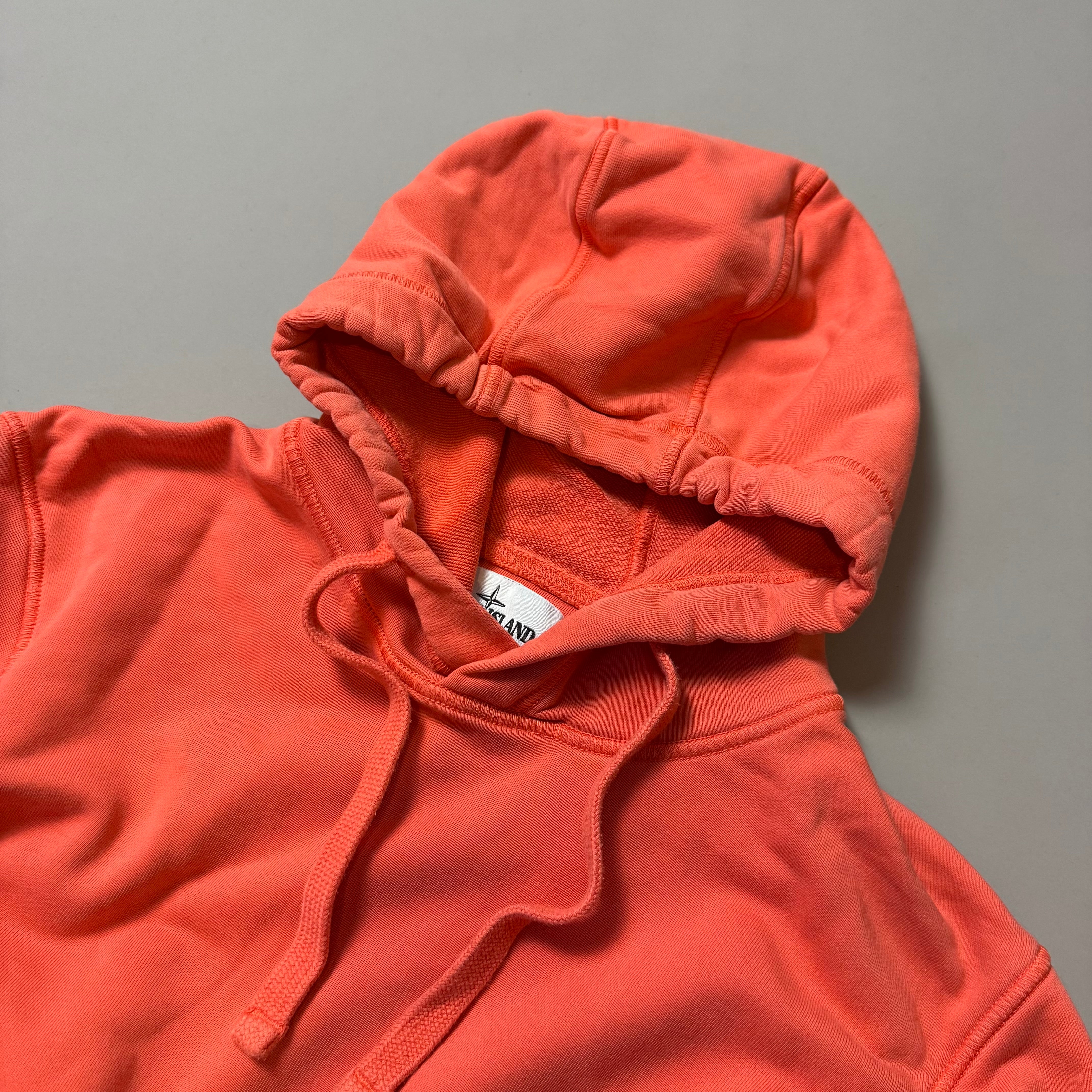 Stone Island Orange Hoodie - Small