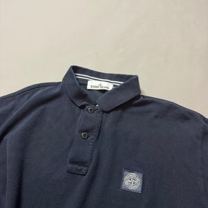 Stone Island Navy Long Sleeve Polo Shirt - XL