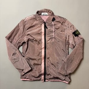 Stone Island Pink Nylon Metal Shimmer Overshirt - Small